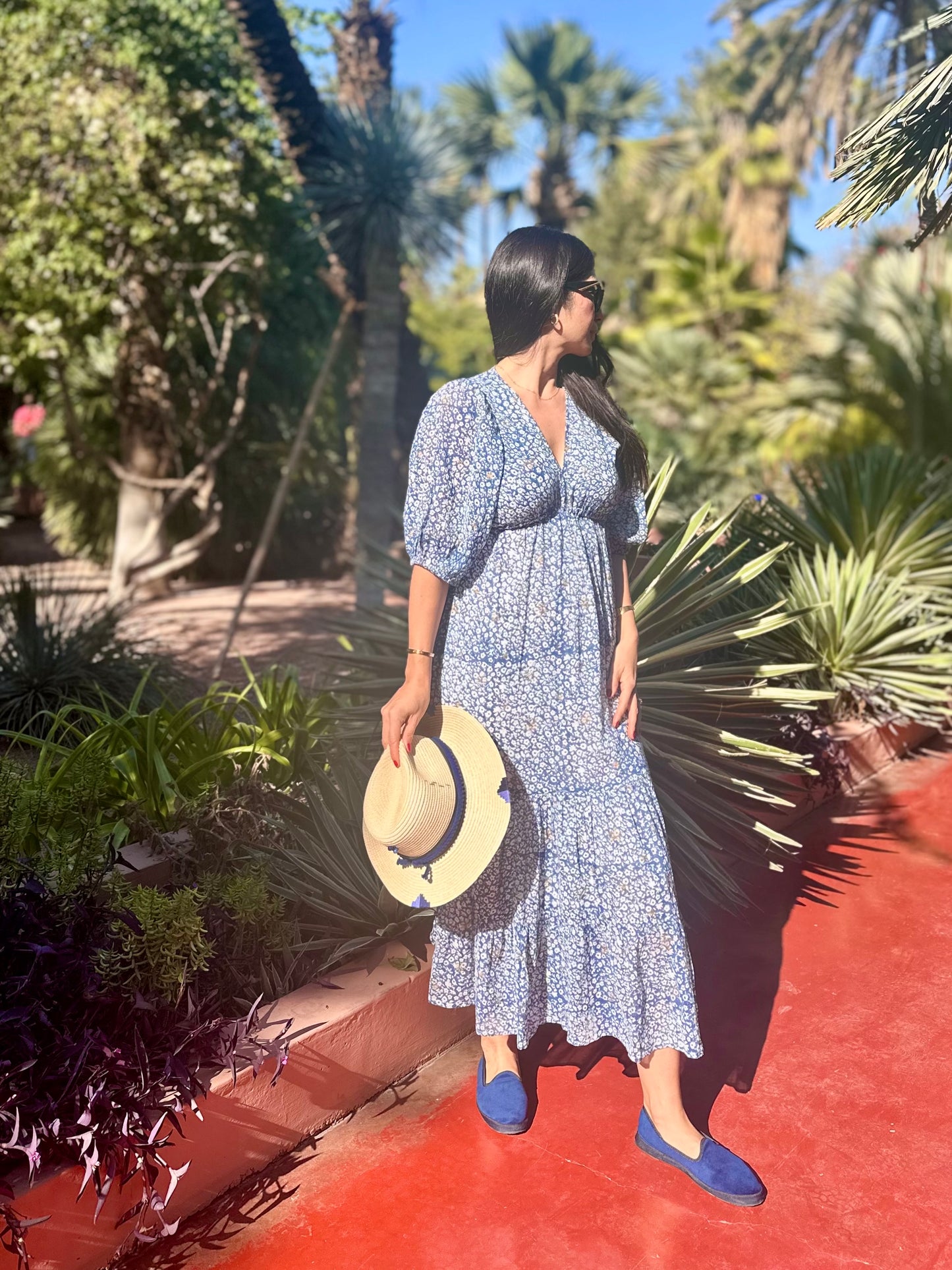 Majorelle Long dress in soft organic cotton