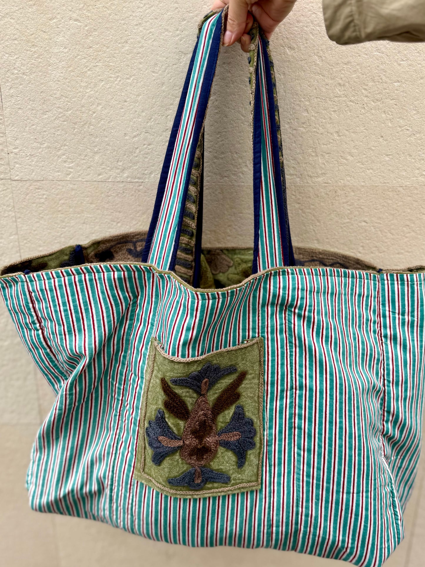 Suzani Embroidered Tote Bag