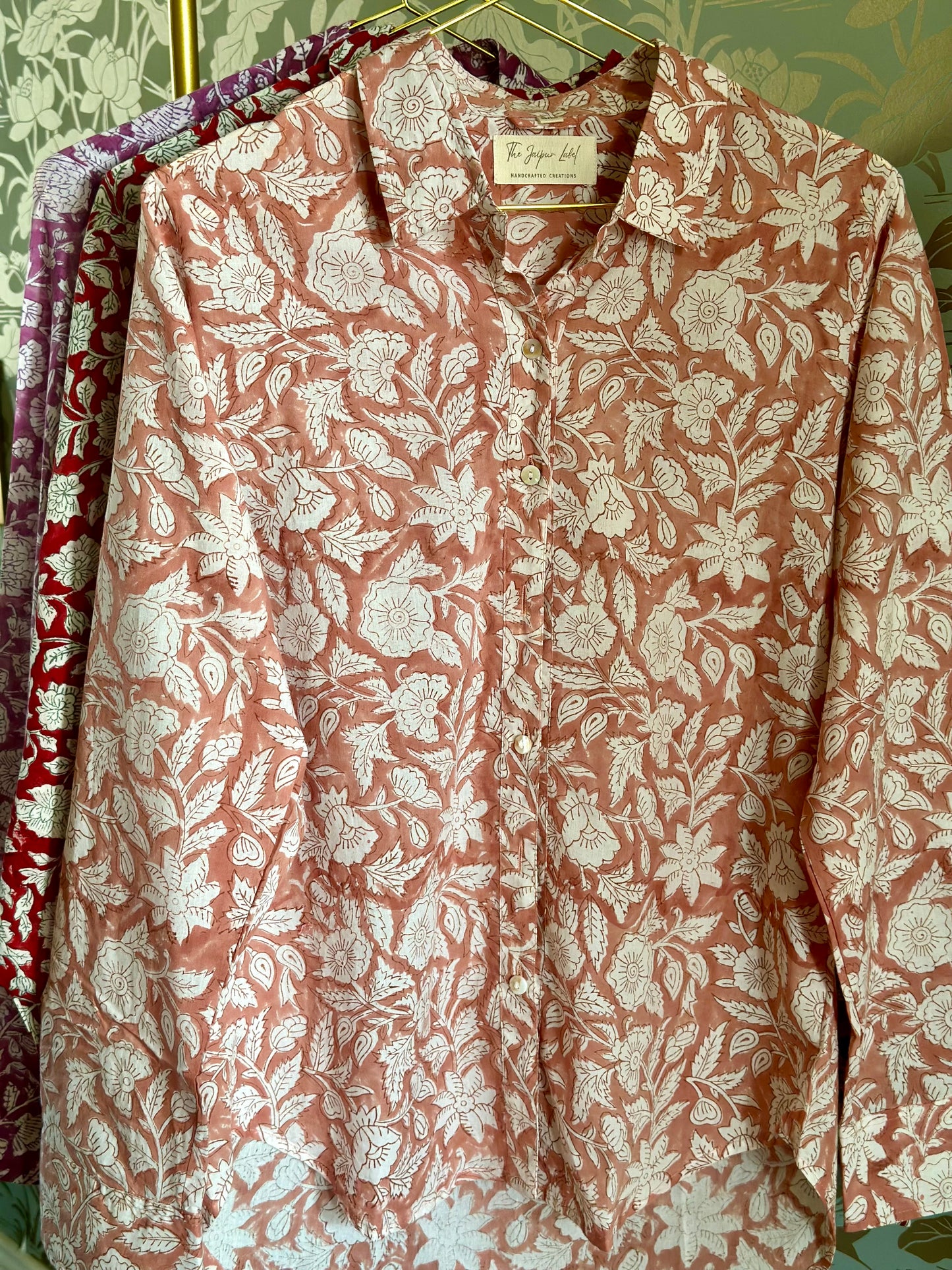 Camicia in cotone organico leggero - Floreale