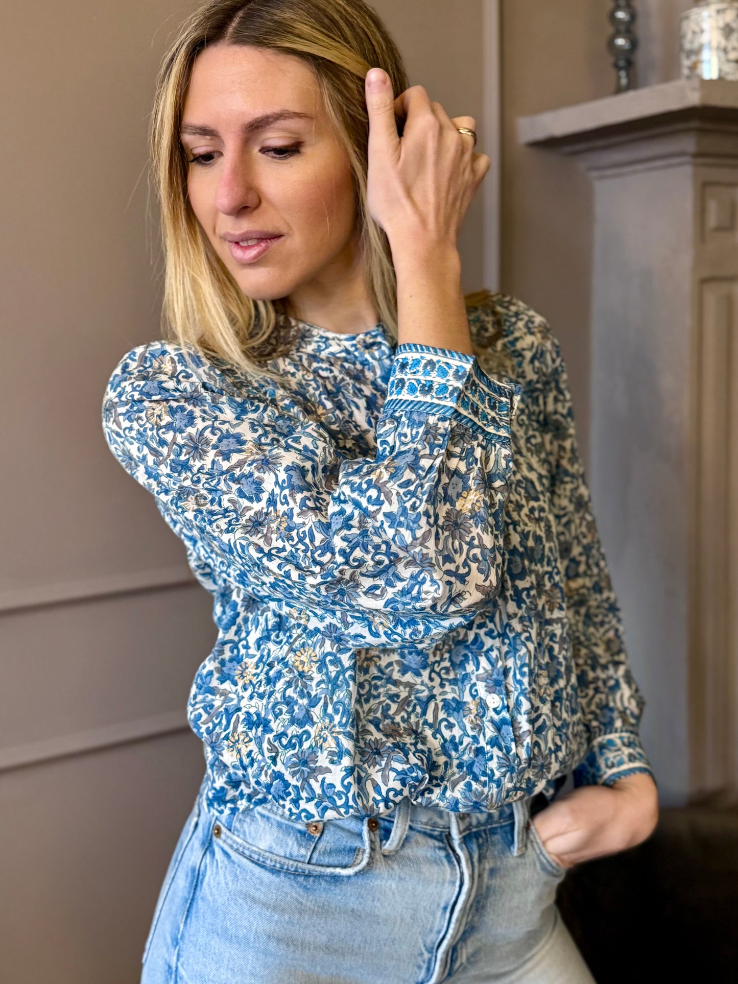 Camicia in cotone - Oro Blu