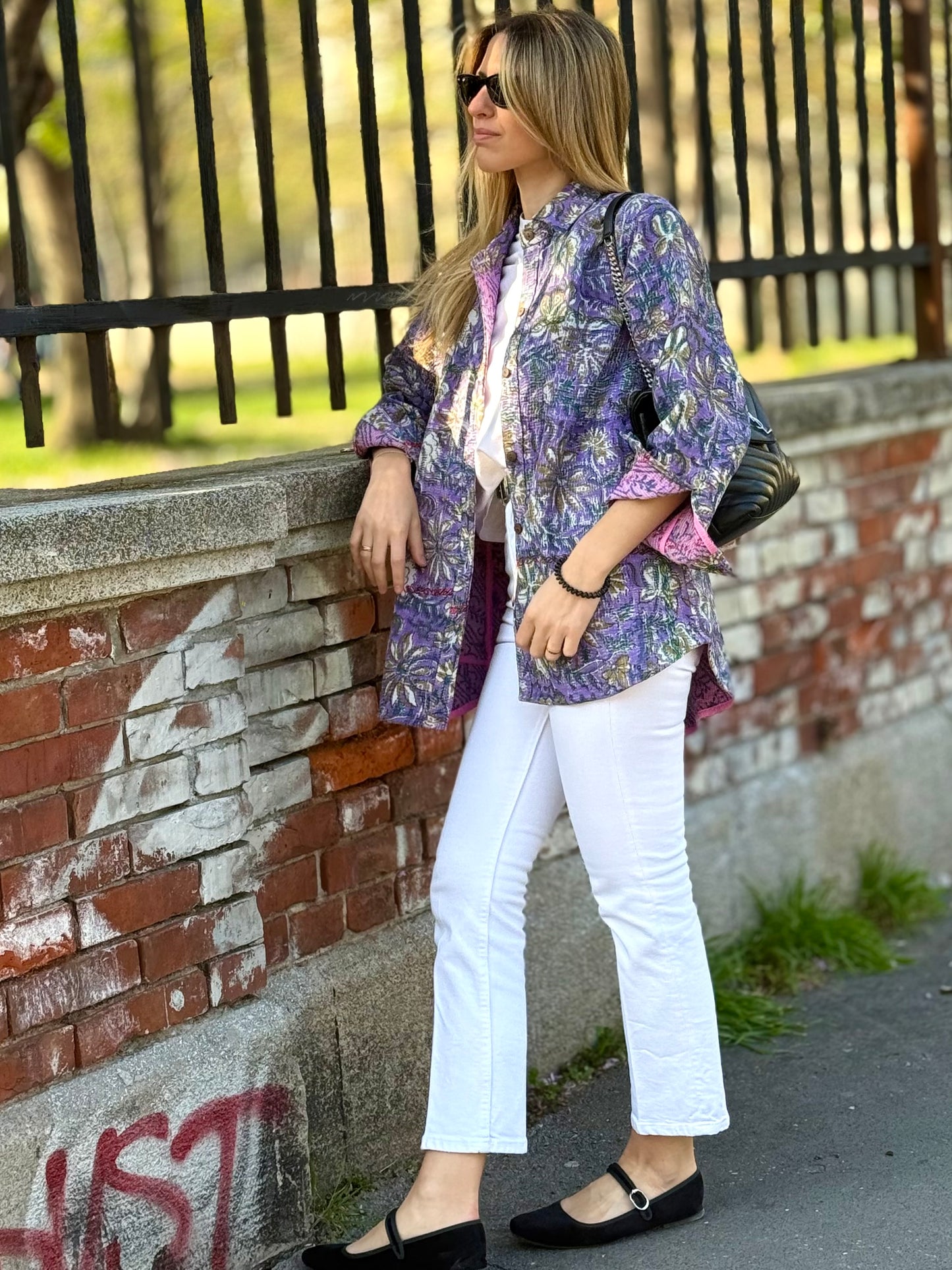 Old Kantha Over Shirt Jacket - handmade