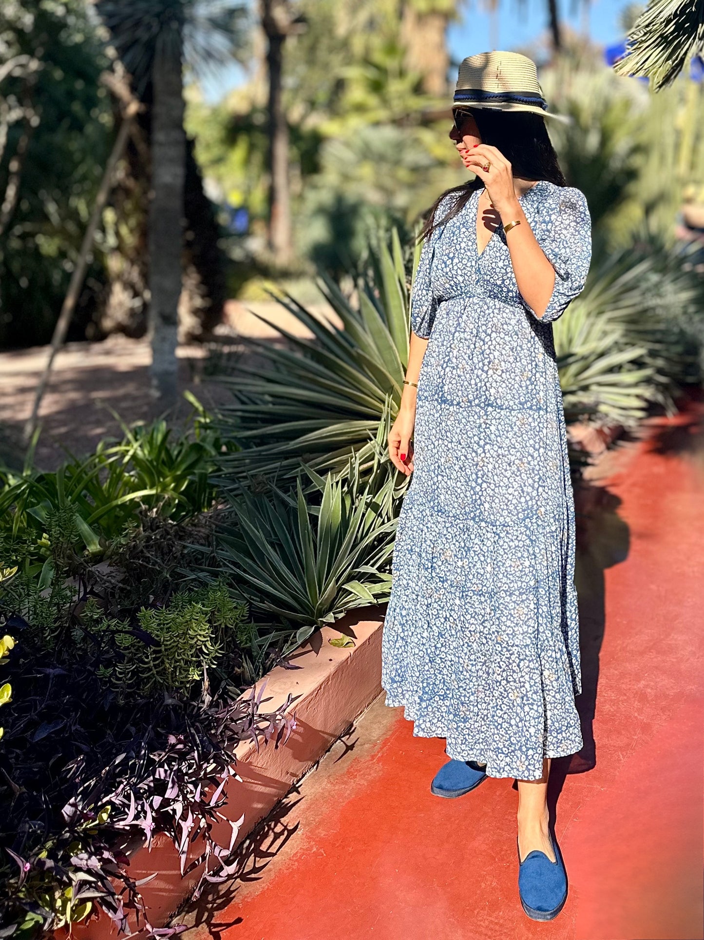 Majorelle Long dress in soft organic cotton