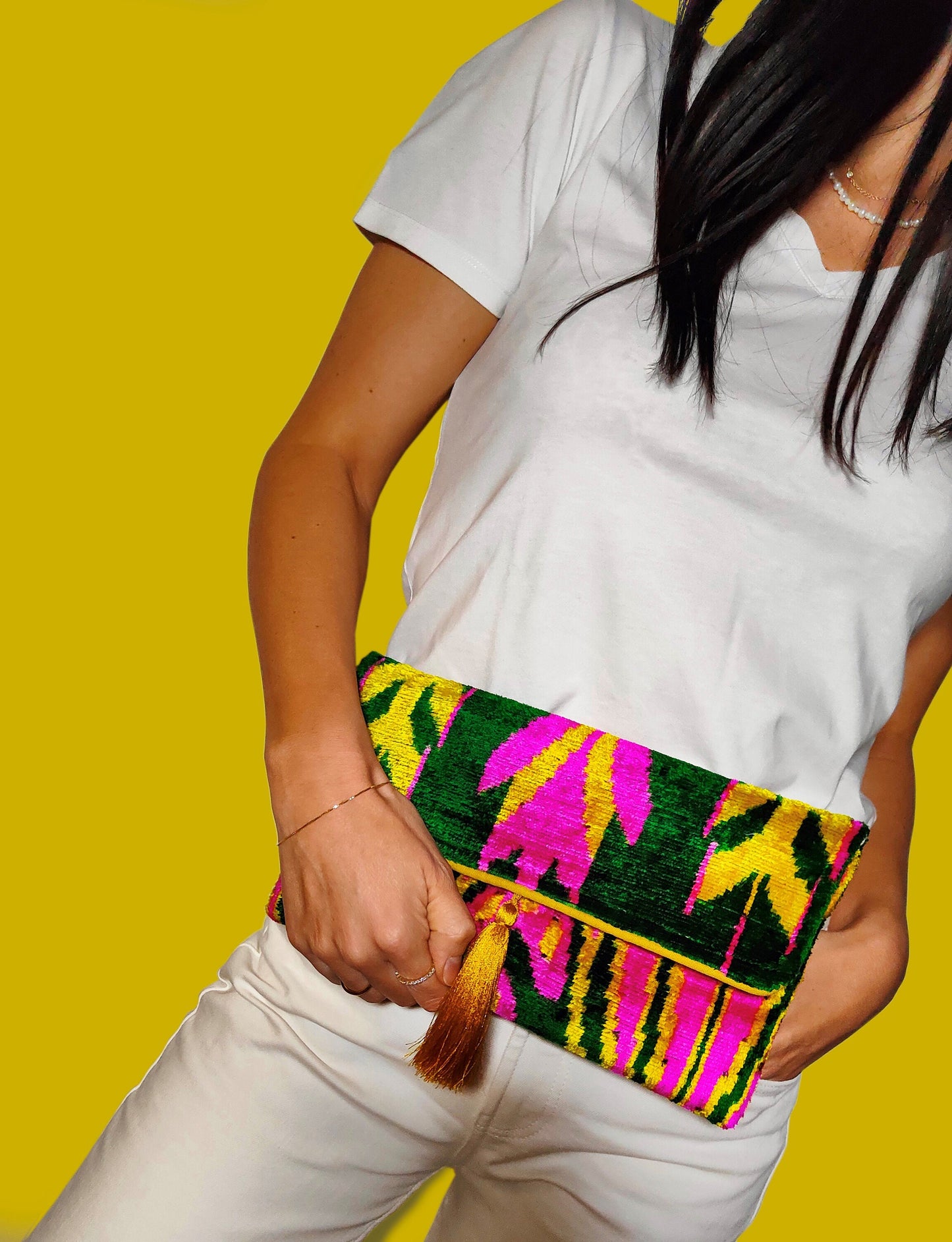 Clutch Pochette Silk Ikat - Zahira