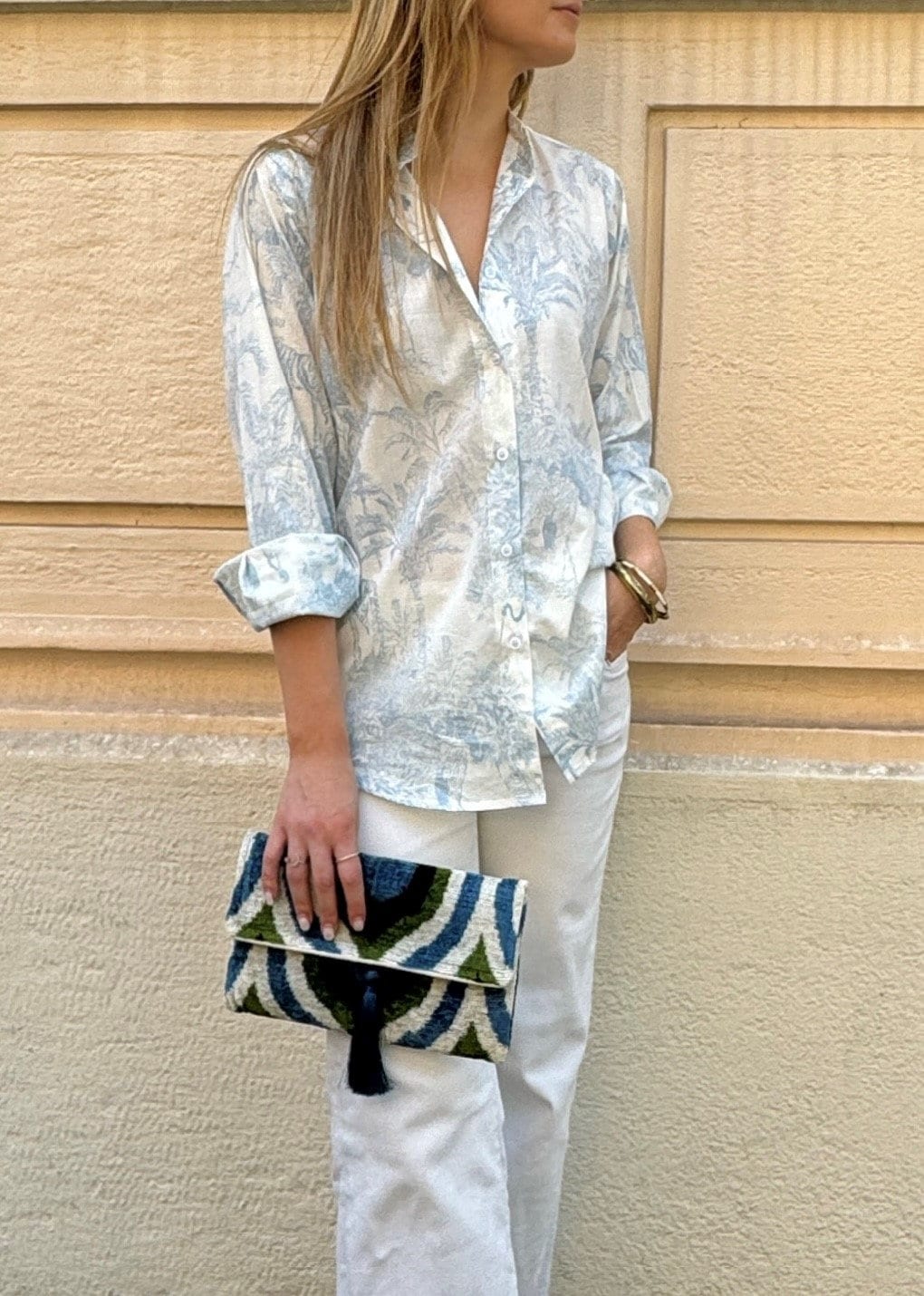 Clutch/Pochette Silk Ikat - Aalia