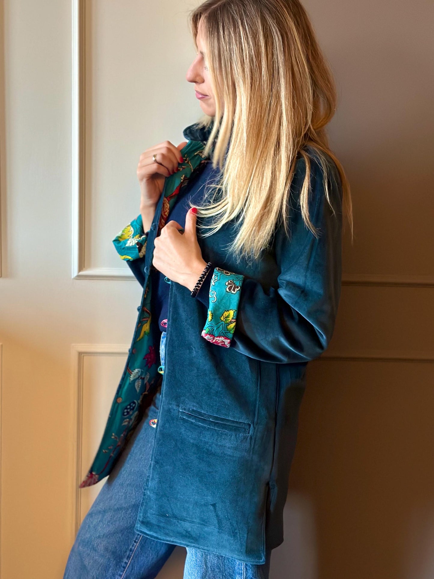 Cappottino reversibile - Fiori esotici