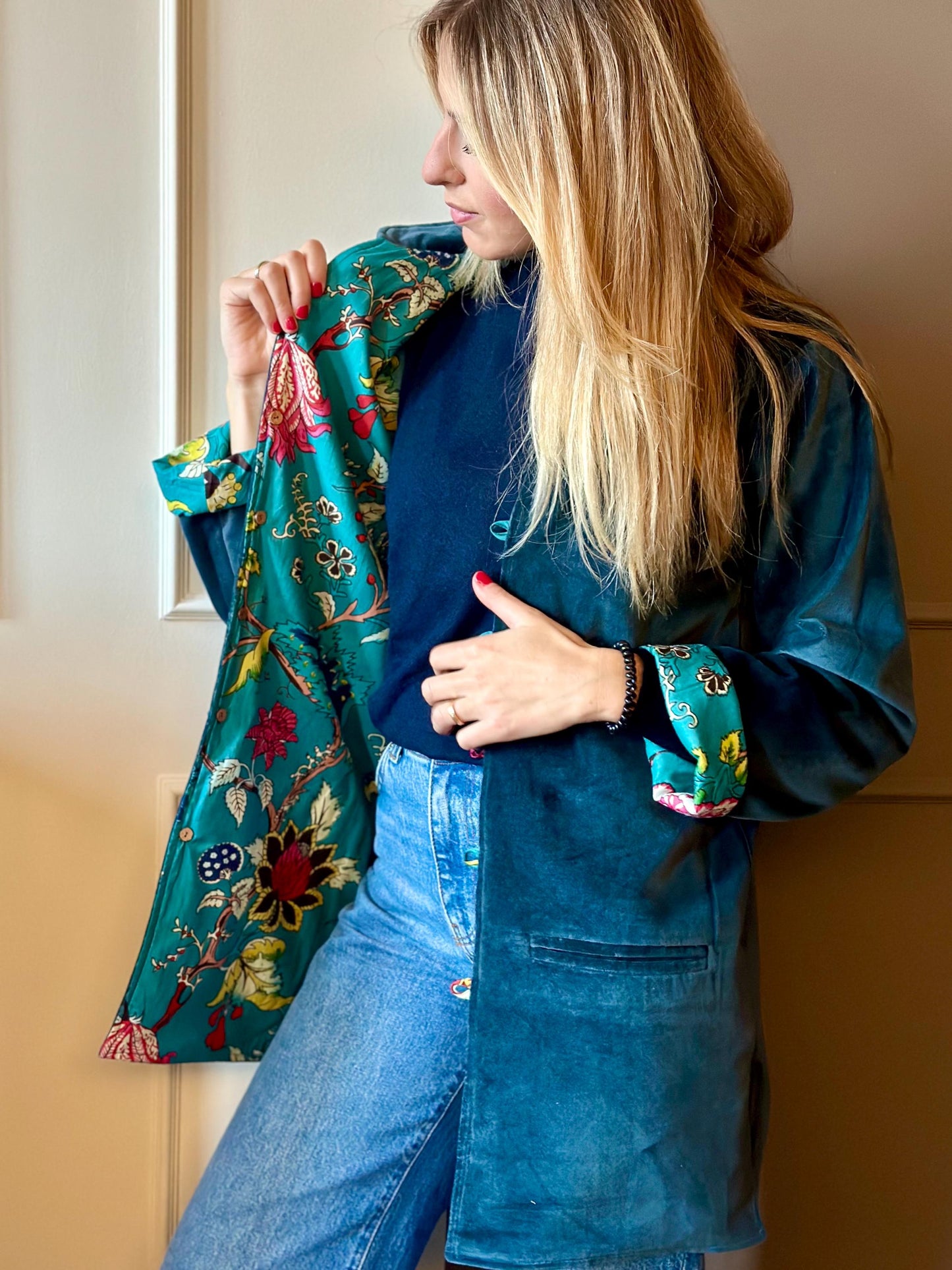 Cappottino reversibile - Fiori esotici