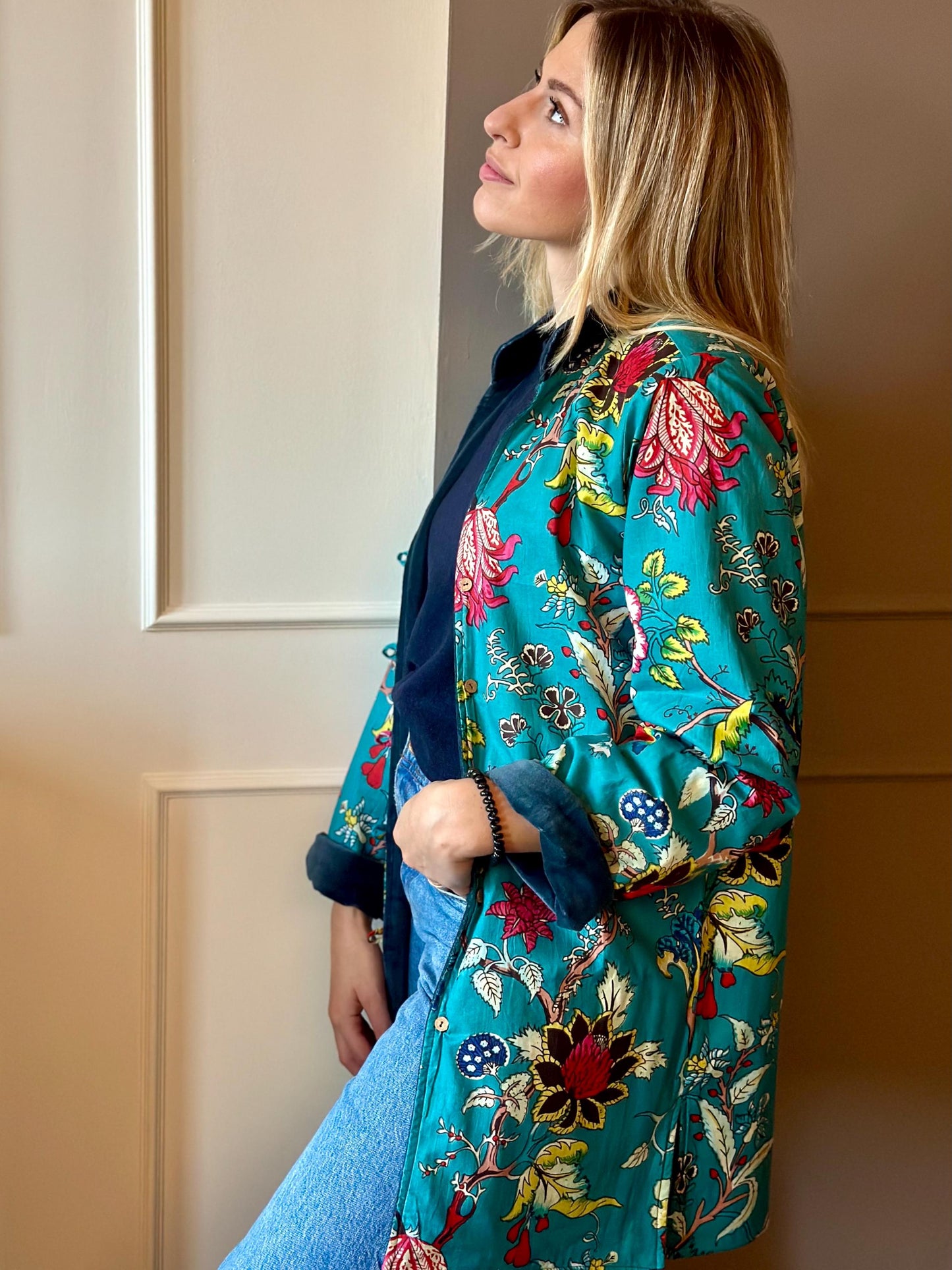 Cappottino reversibile - Fiori esotici