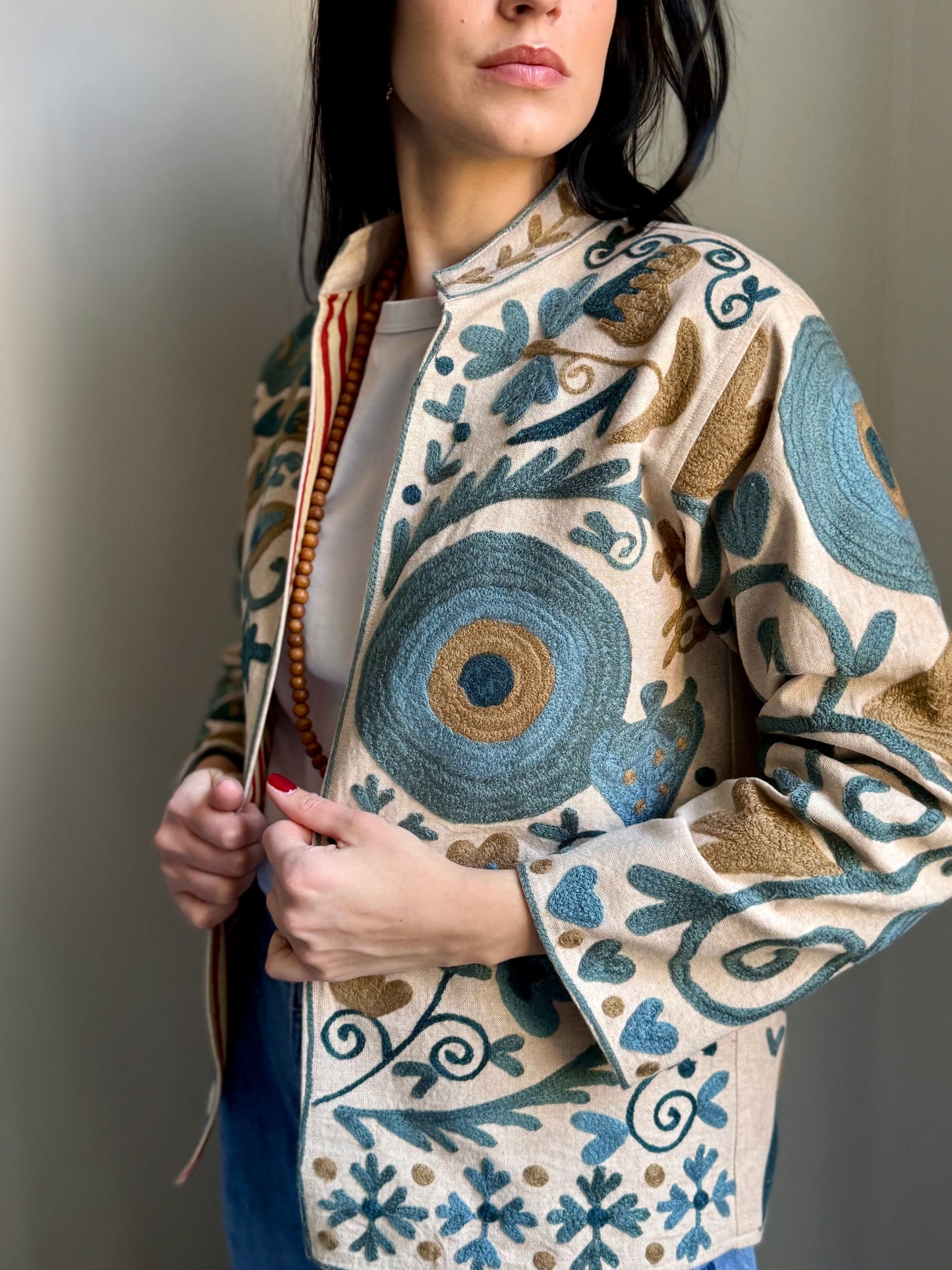 Cotton Boho Jacket Embroidered