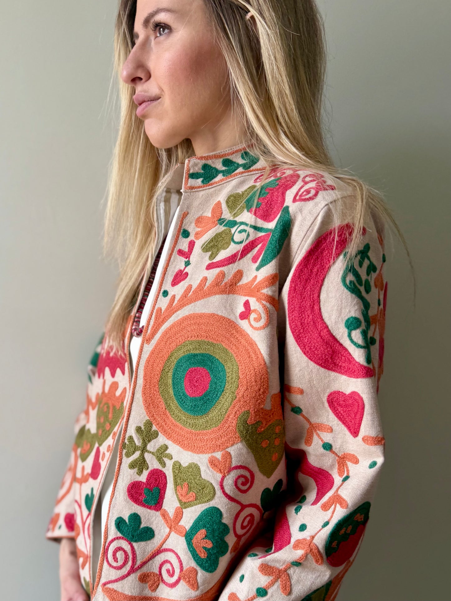 Cotton Boho Jacket Embroidered