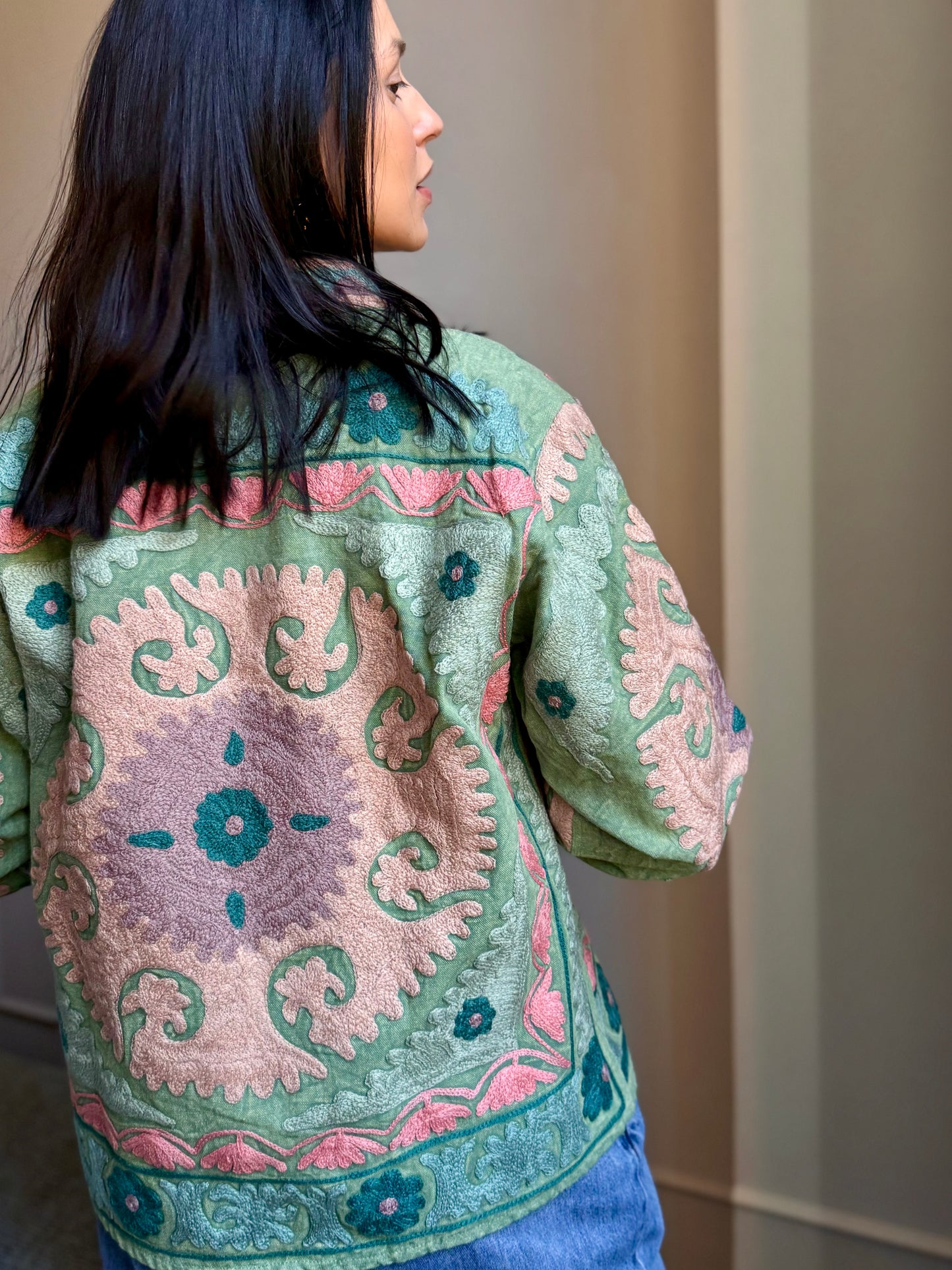 Cotton Suzani Jacket Embroidered