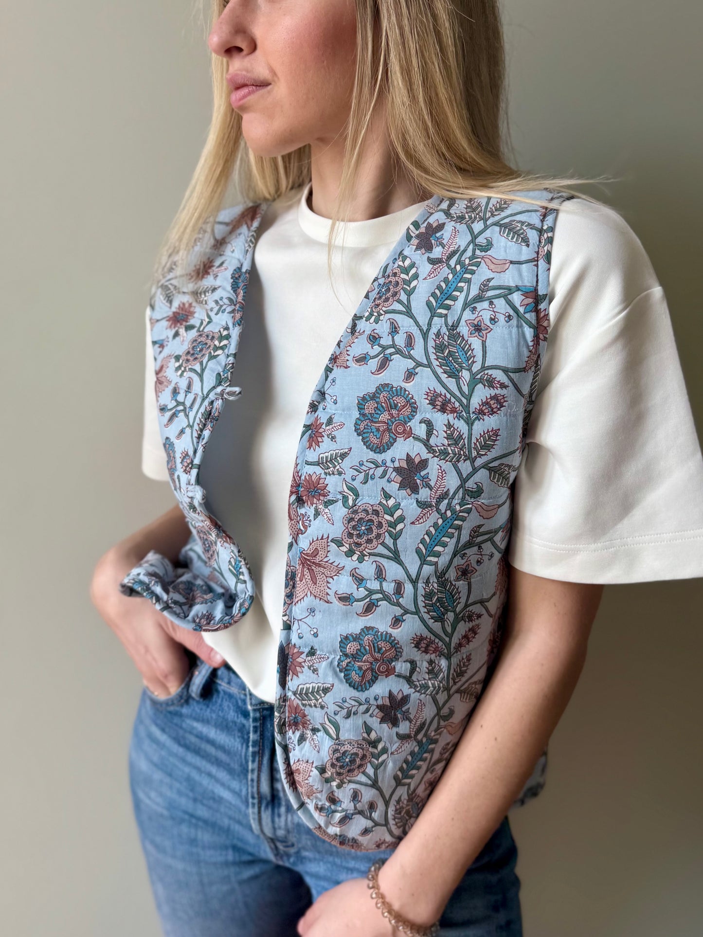 Handmade Quilted Vest - Bloom