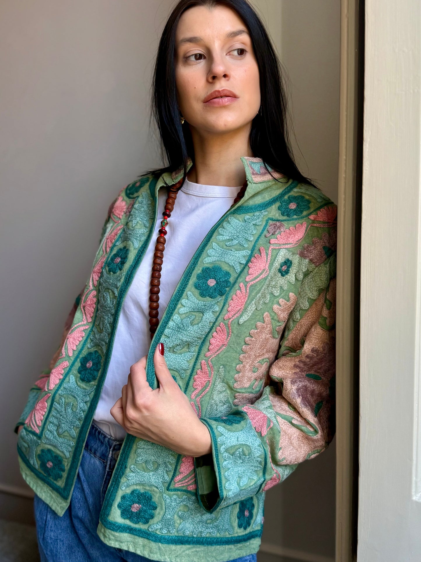 Cotton Suzani Jacket Embroidered