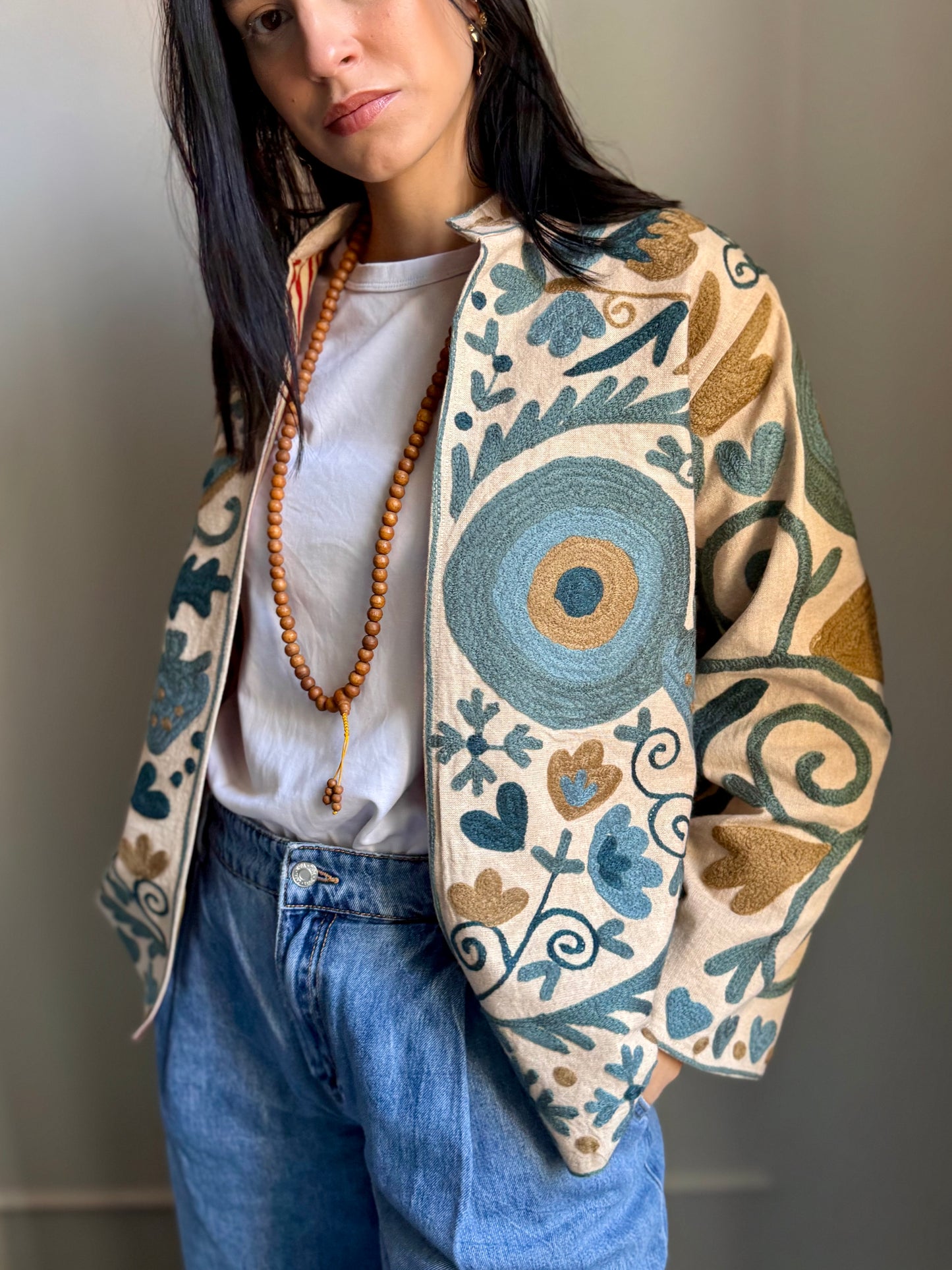 Cotton Boho Jacket Embroidered
