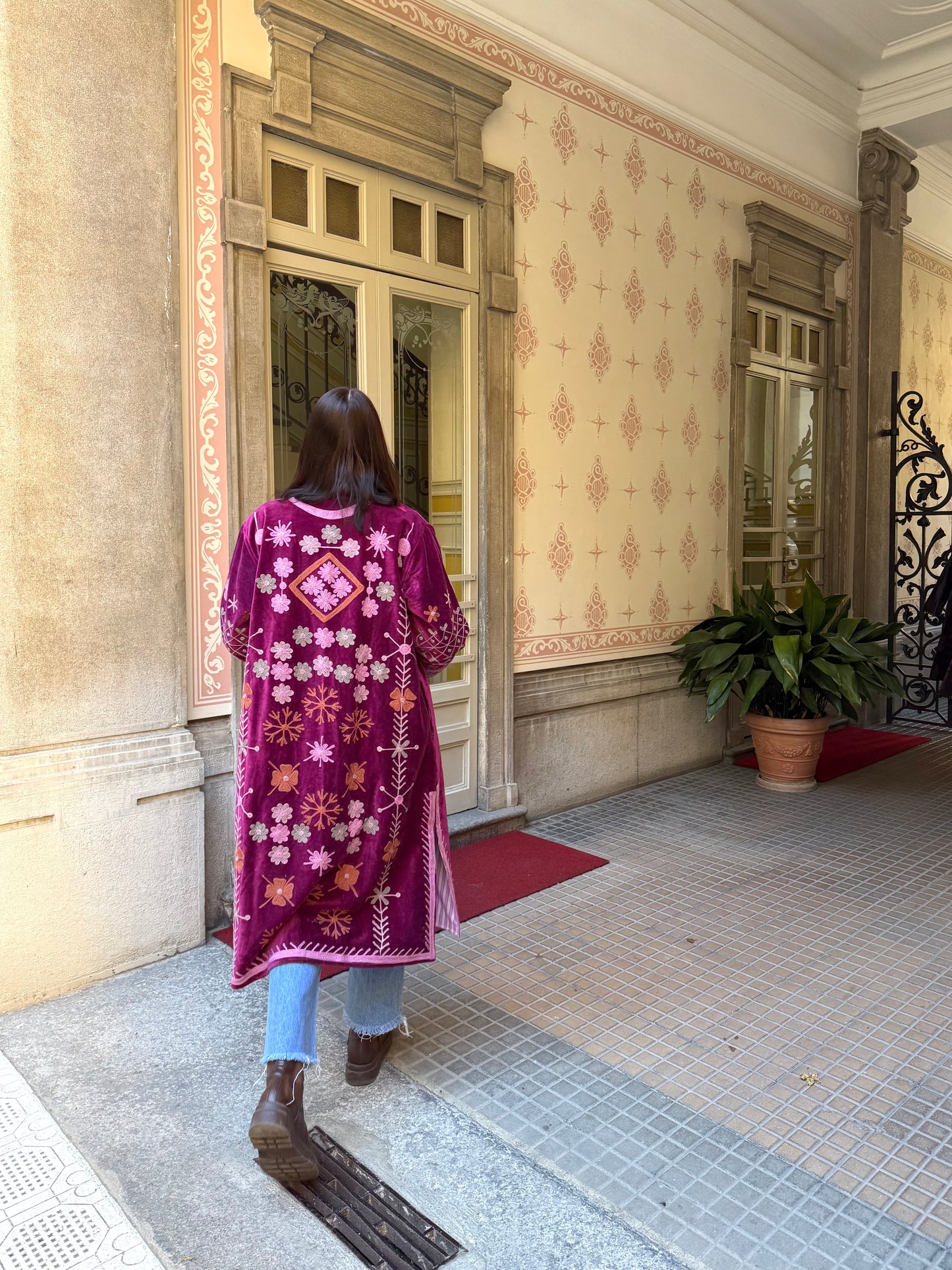 Velvet Embroidered Coat