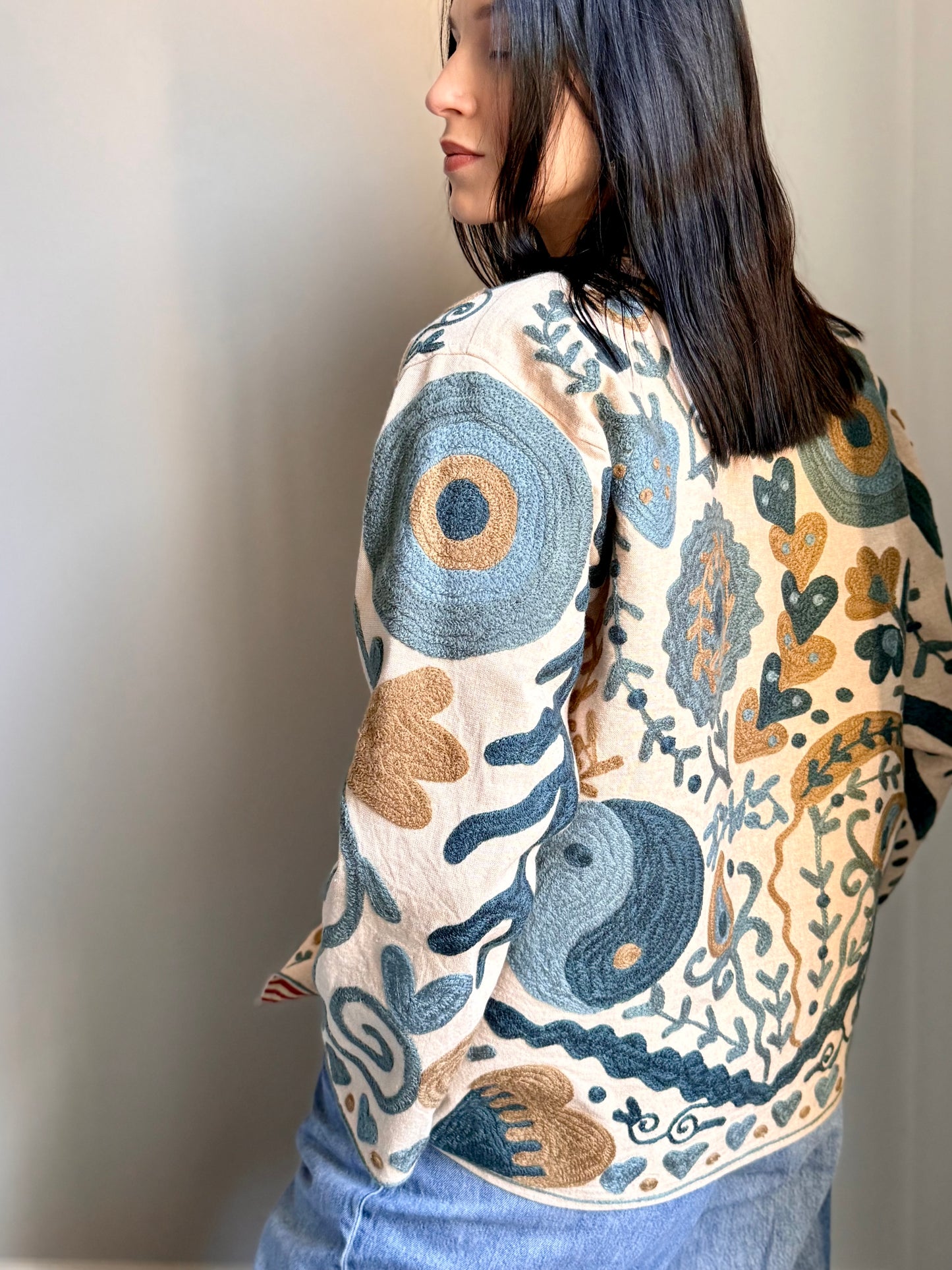 Cotton Boho Jacket Embroidered