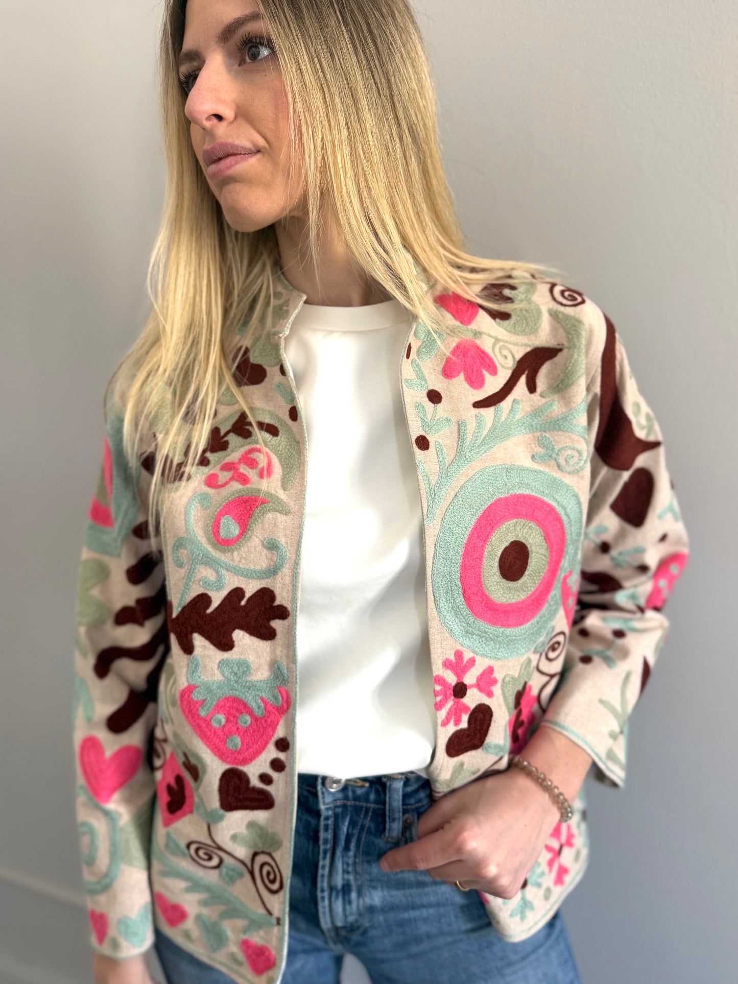 Cotton Boho Jacket Embroidered