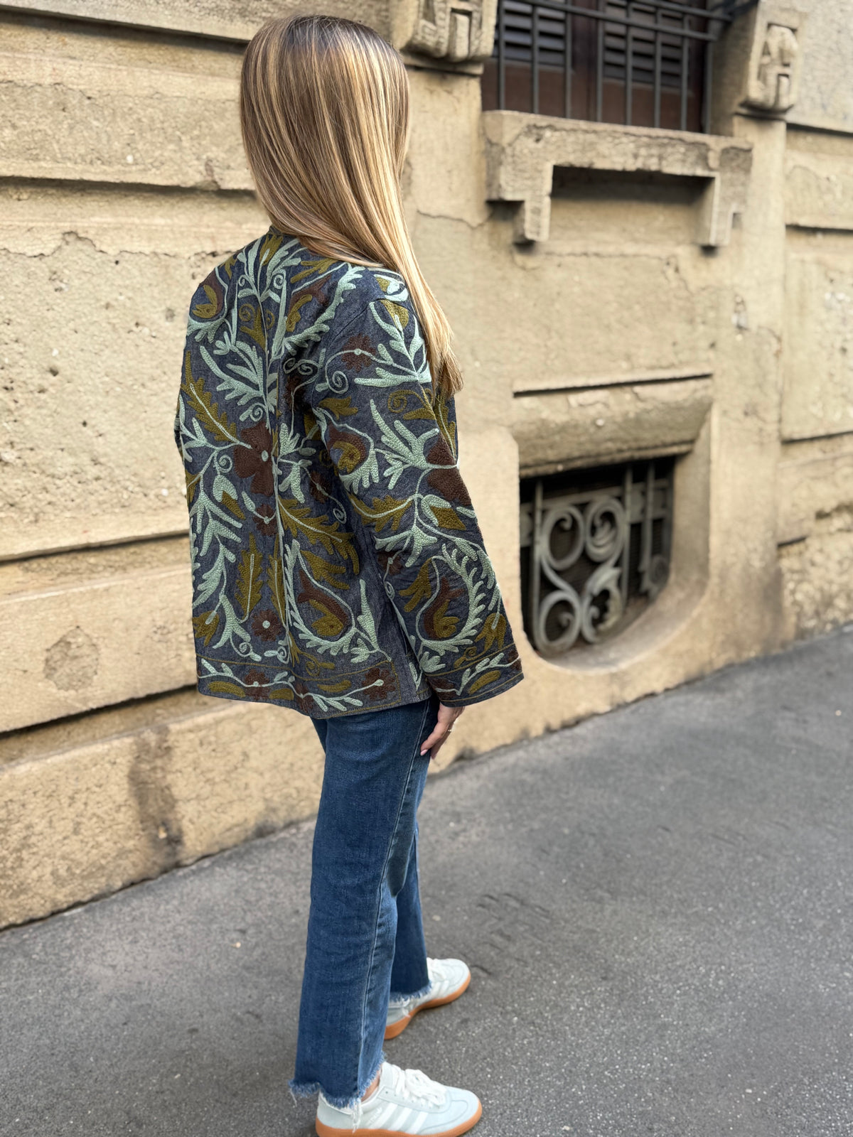 Denim Suzani Jacket Embroidered - limited edition