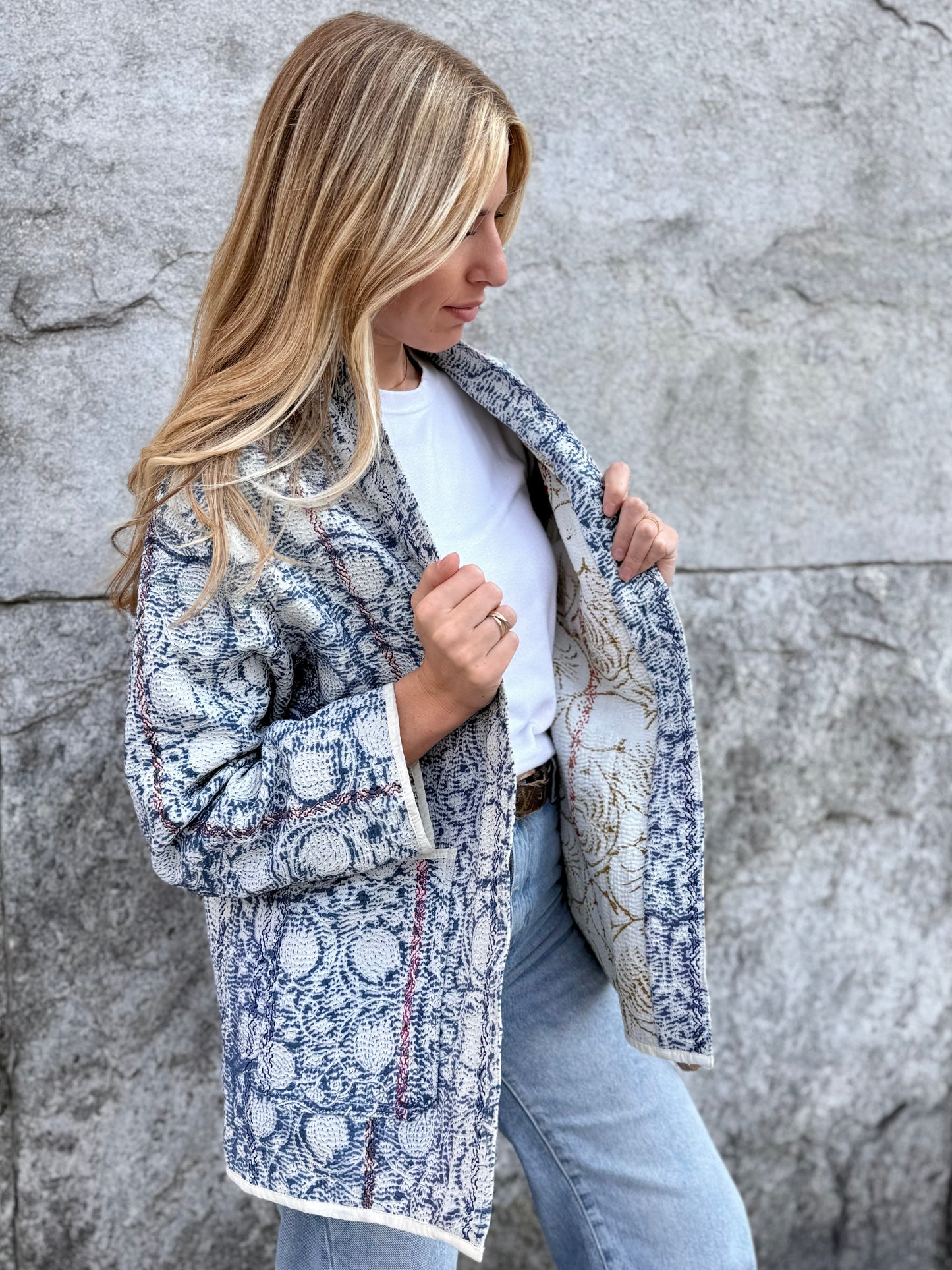 Old Kantha Kimono Jacket