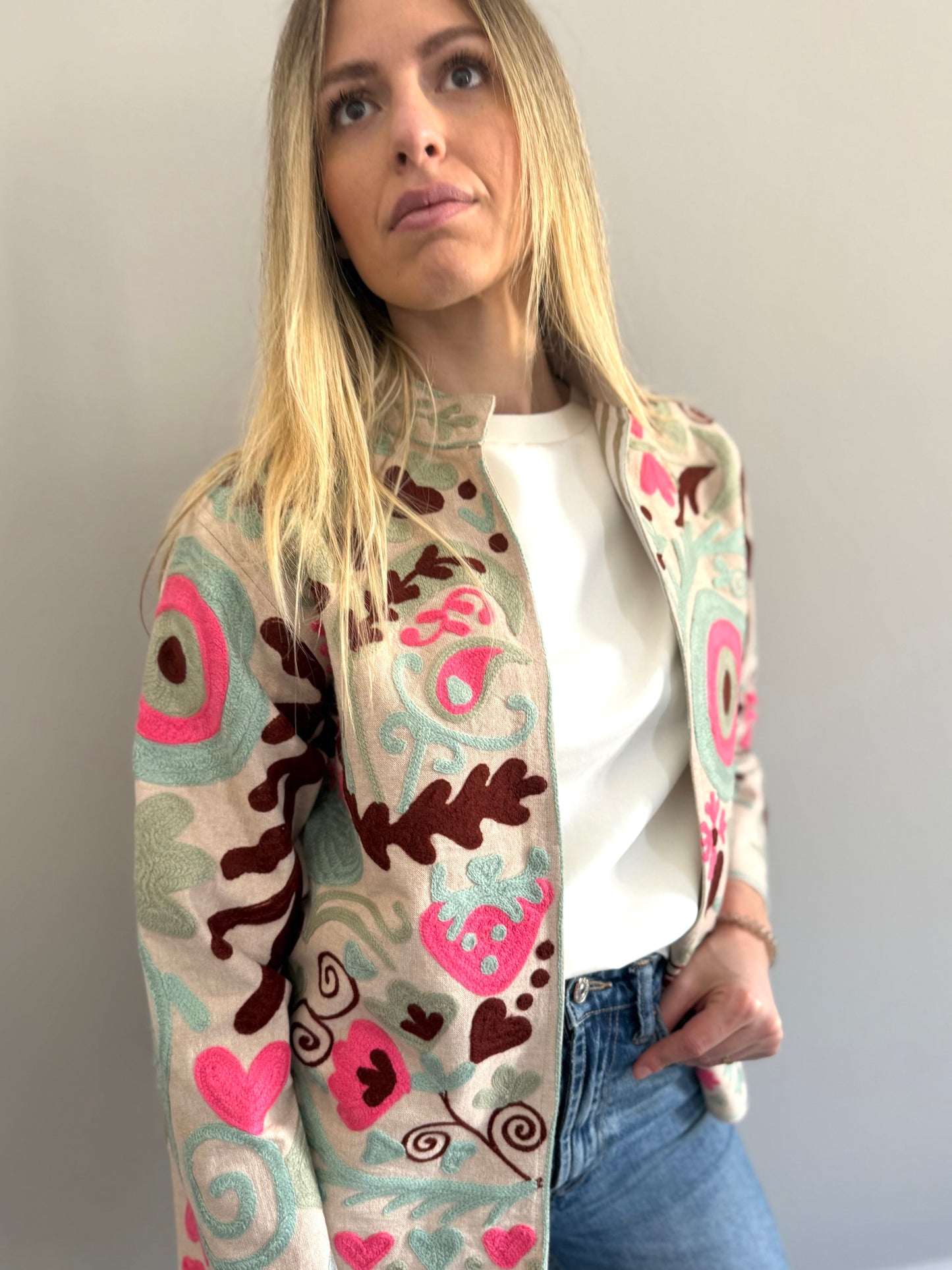 Cotton Boho Jacket Embroidered