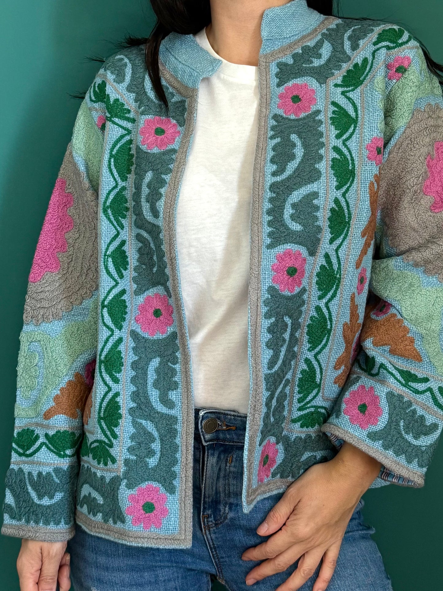 Cotton Suzani Embroidered Jacket
