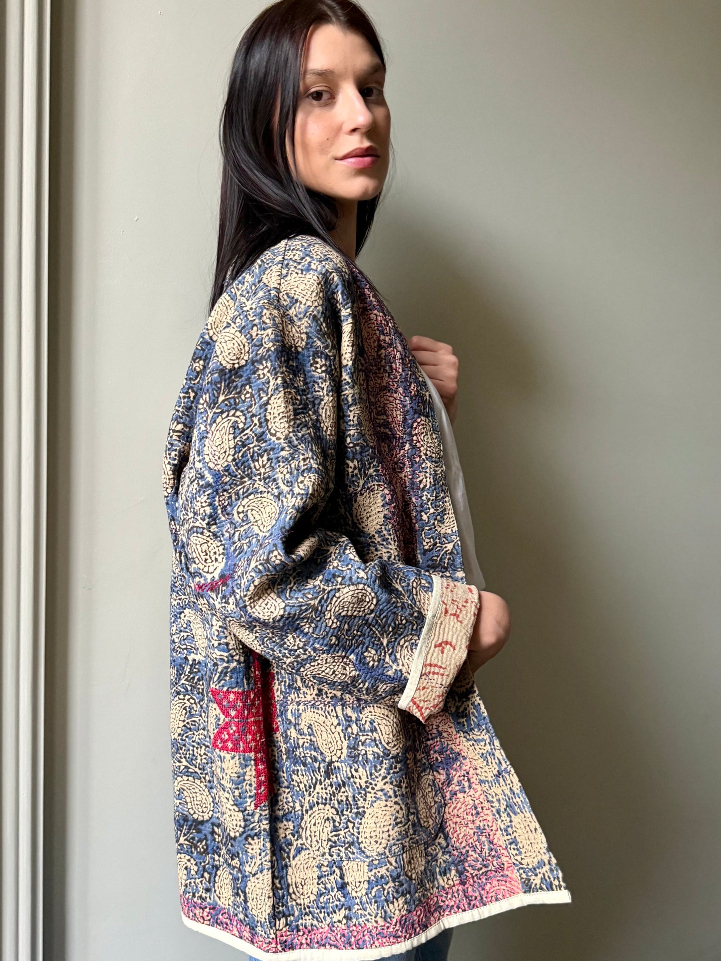 Old Kantha Kimono Jacket