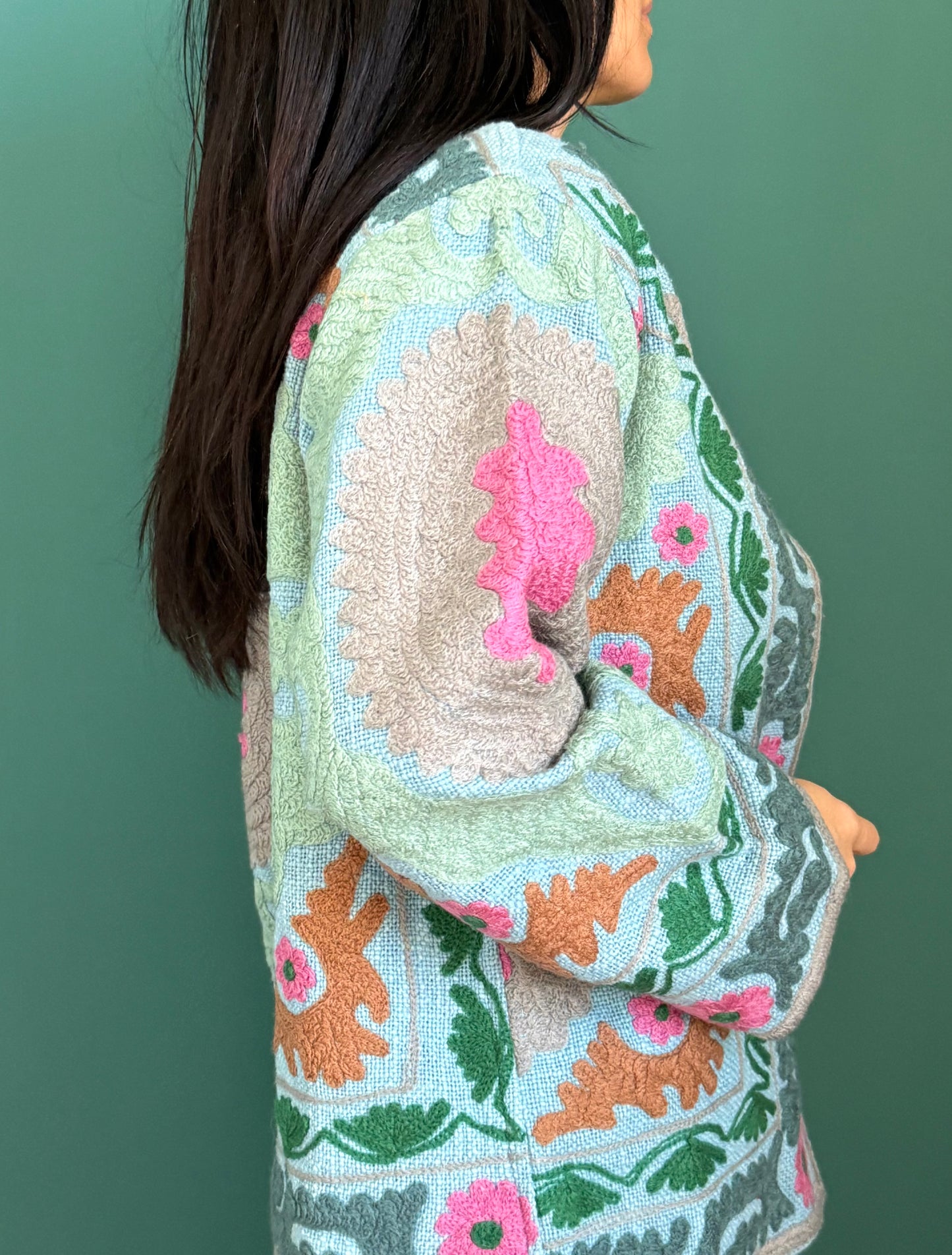 Cotton Suzani Embroidered Jacket