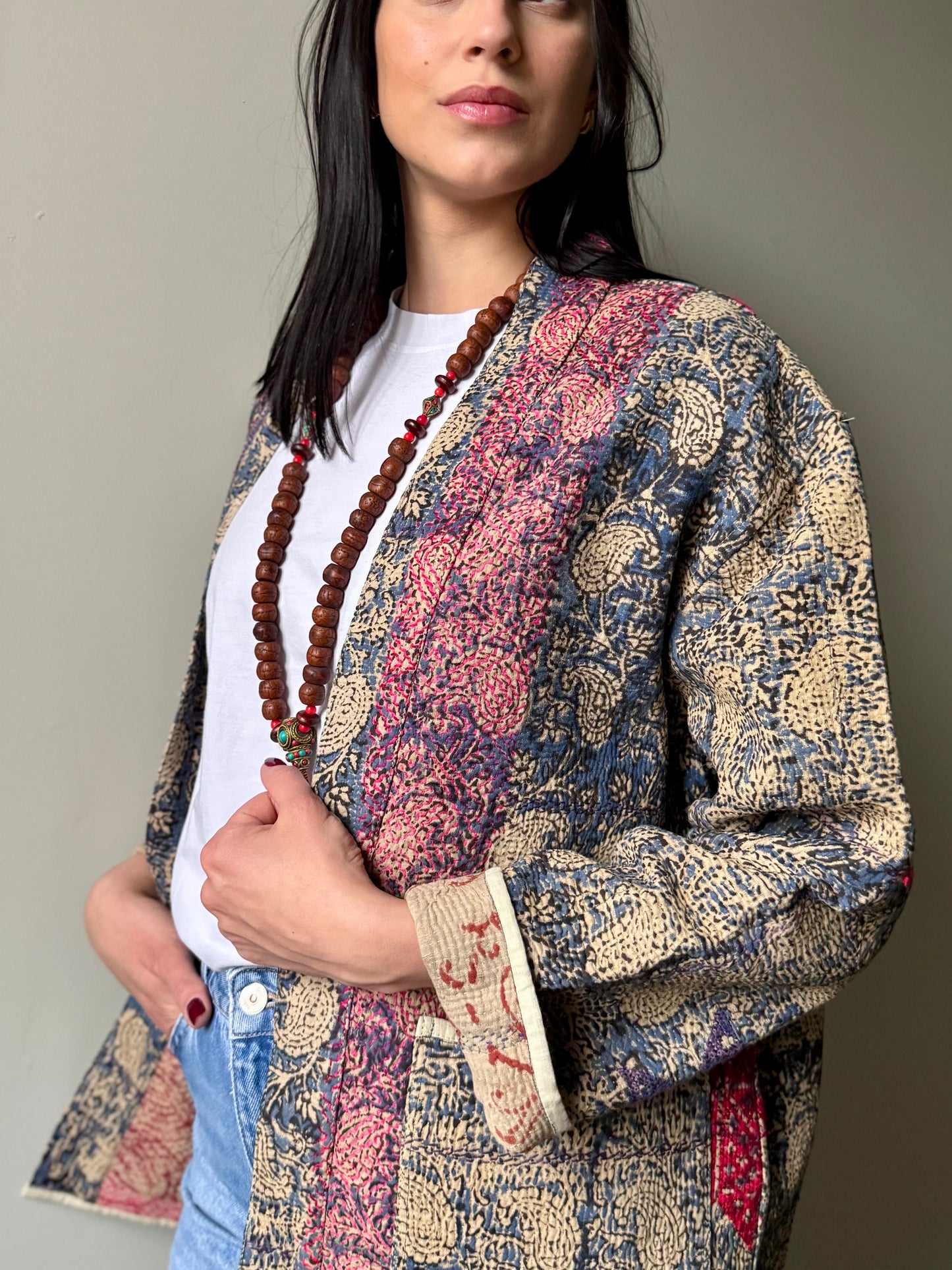 Old Kantha Kimono Jacket
