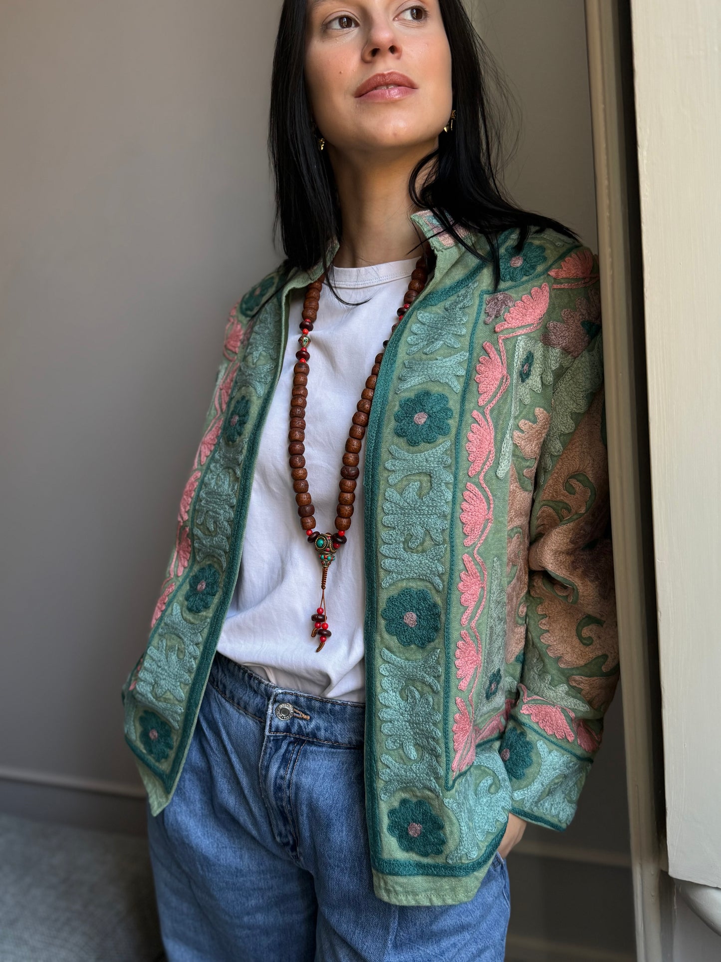 Cotton Suzani Jacket Embroidered