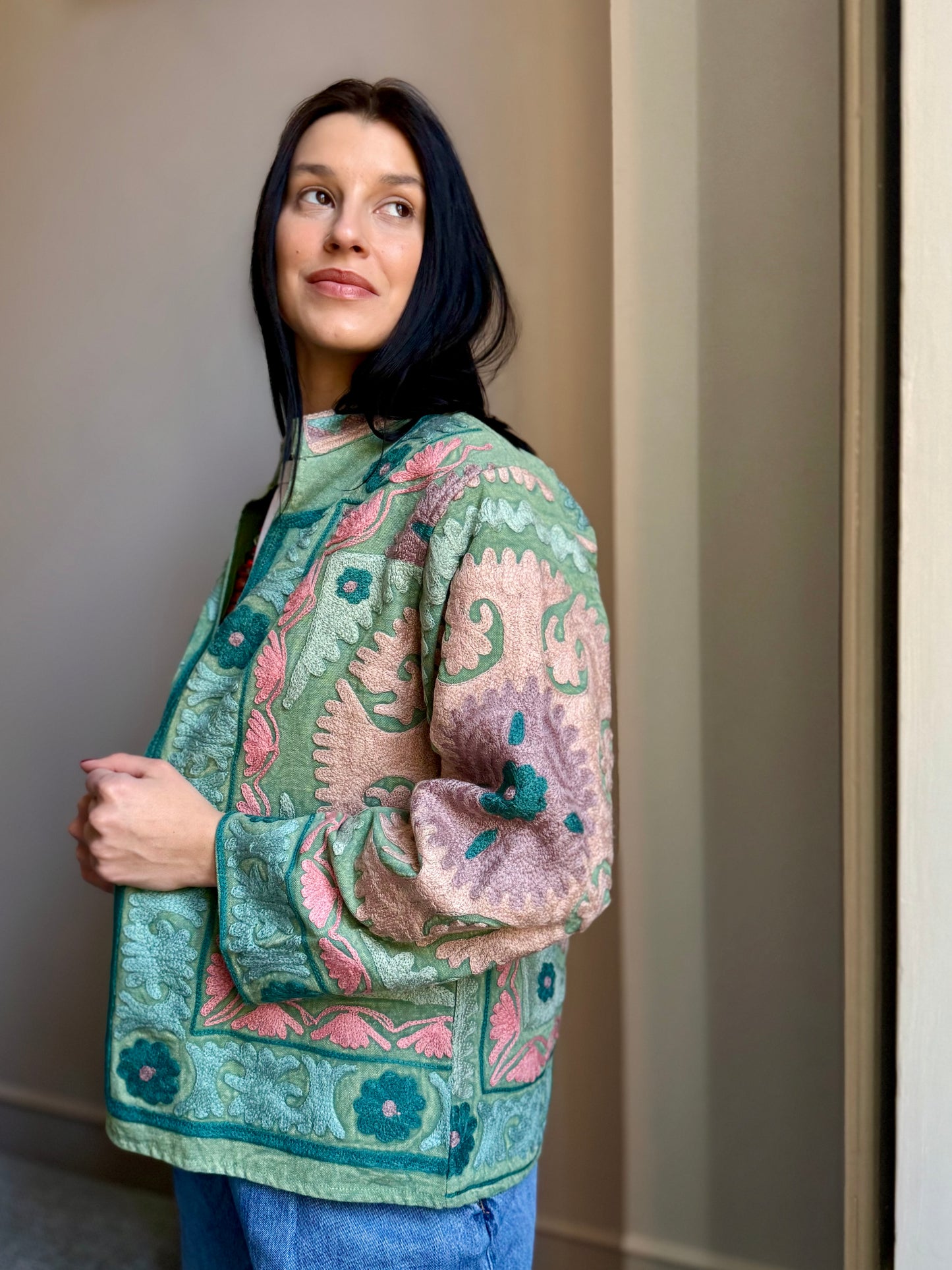 Cotton Suzani Jacket Embroidered