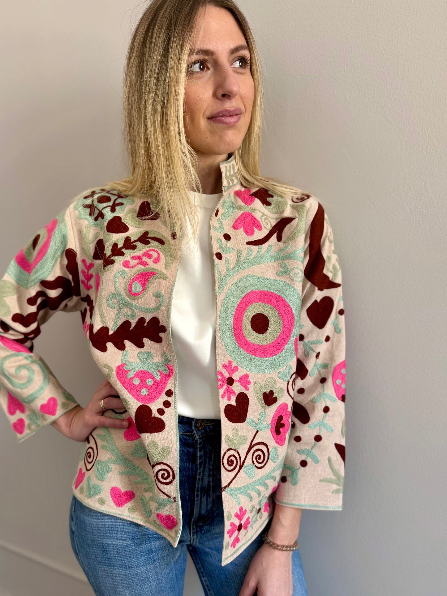 Cotton Boho Jacket Embroidered