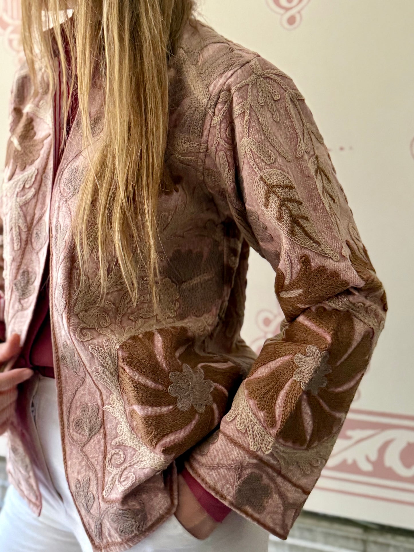 Cotton Suzani Jacket Embroidered Reversible