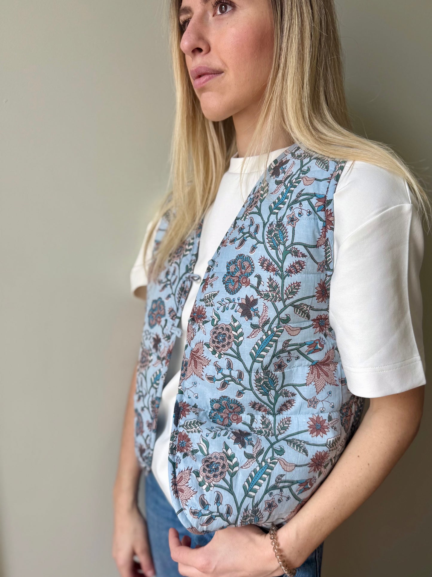 Handmade Quilted Vest - Bloom
