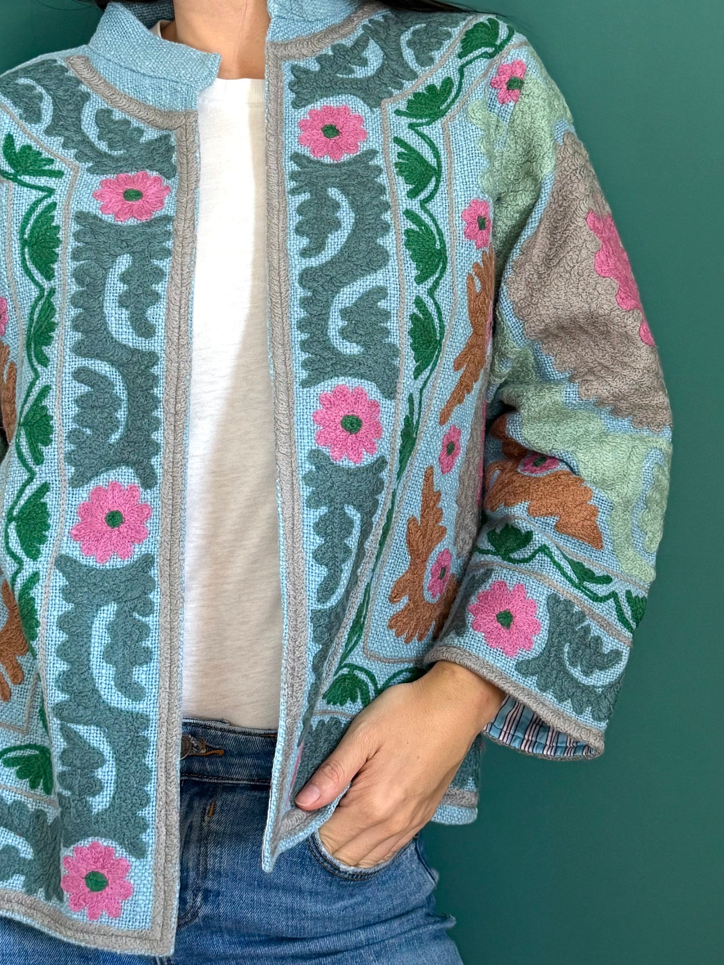 Cotton Suzani Embroidered Jacket