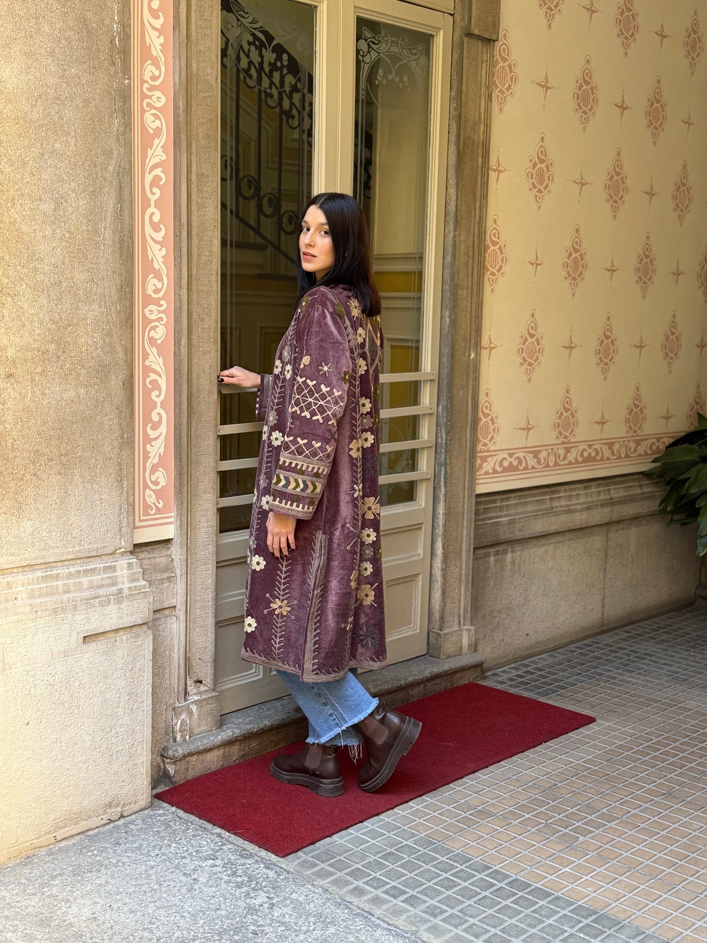 Velvet Embroidered Coat