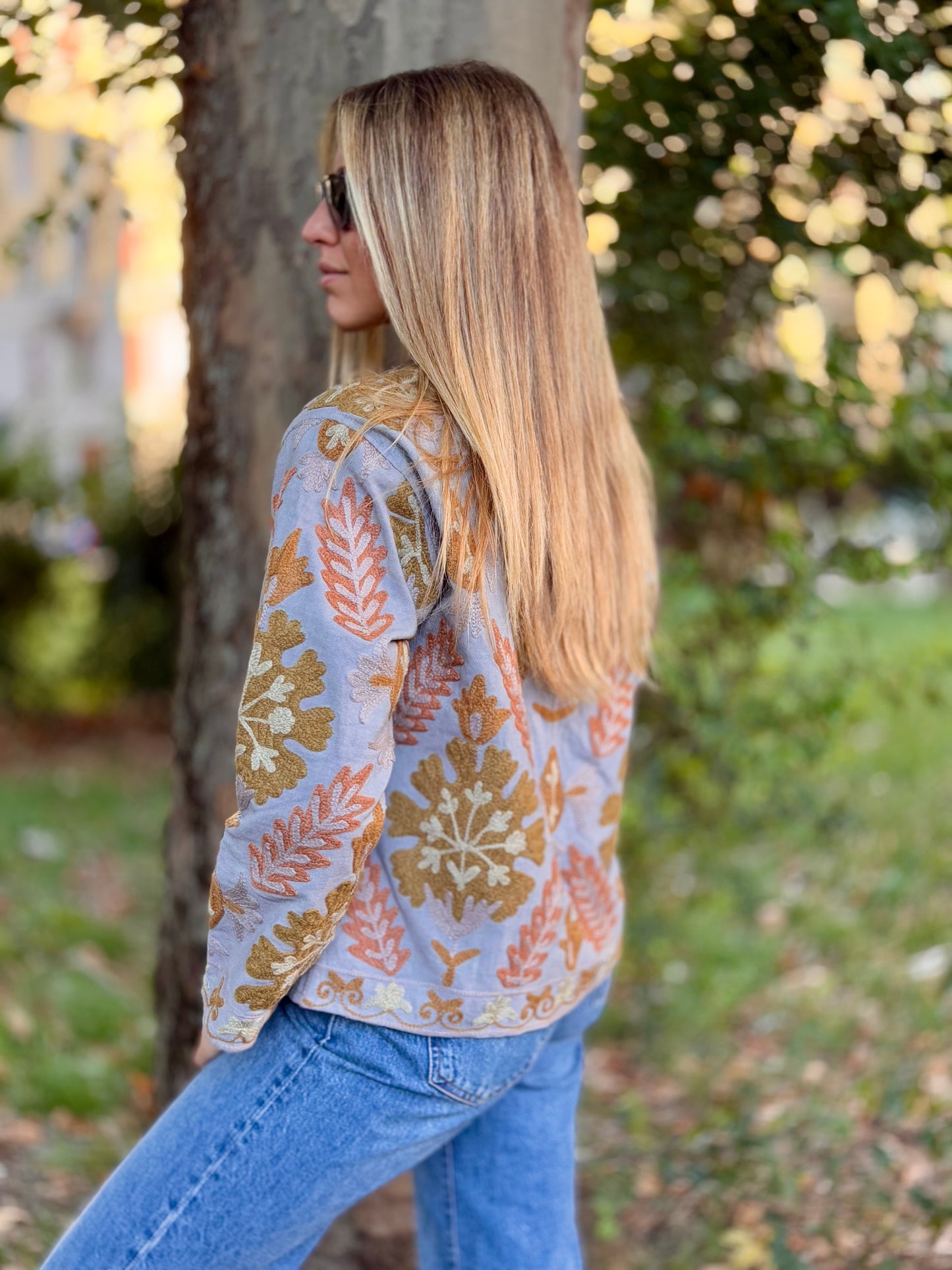 Cotton Suzani Jacket Embroidered Reversible
