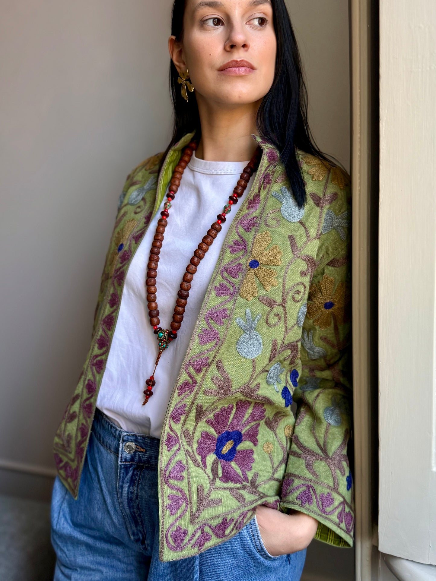 Cotton Suzani Jacket Embroidered