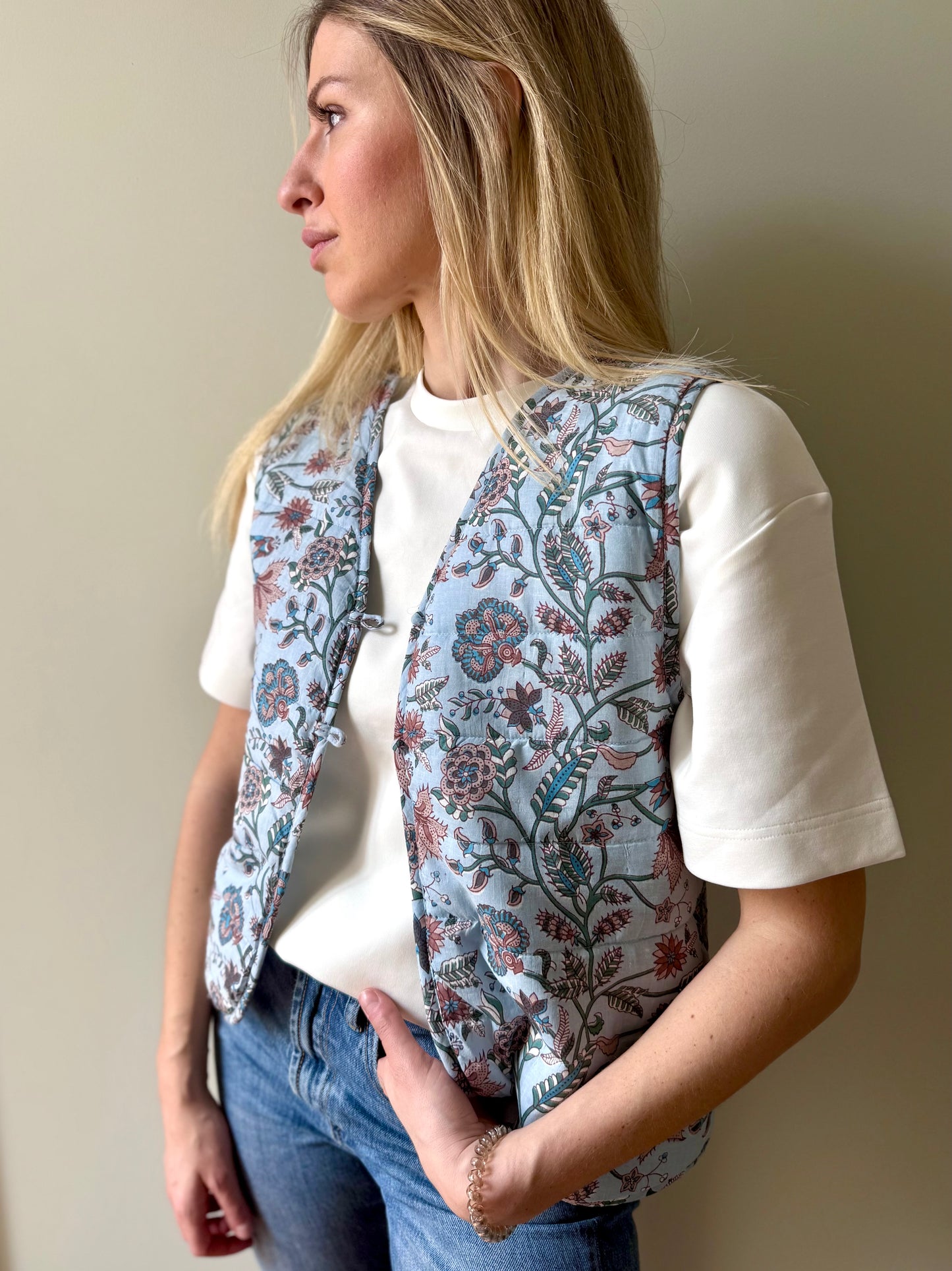 Handmade Quilted Vest - Bloom