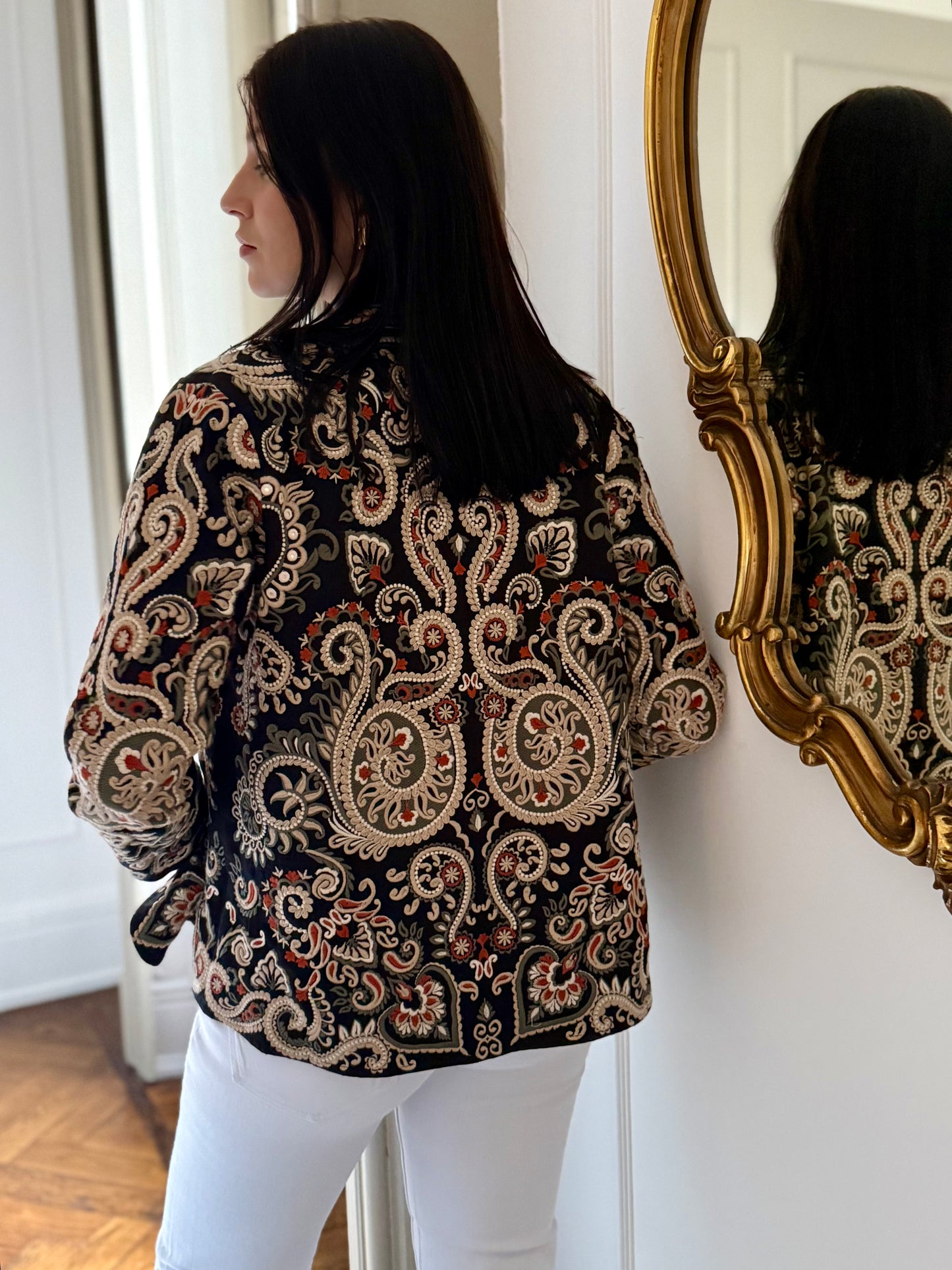 Leila Jacket Embroidered -  Black
