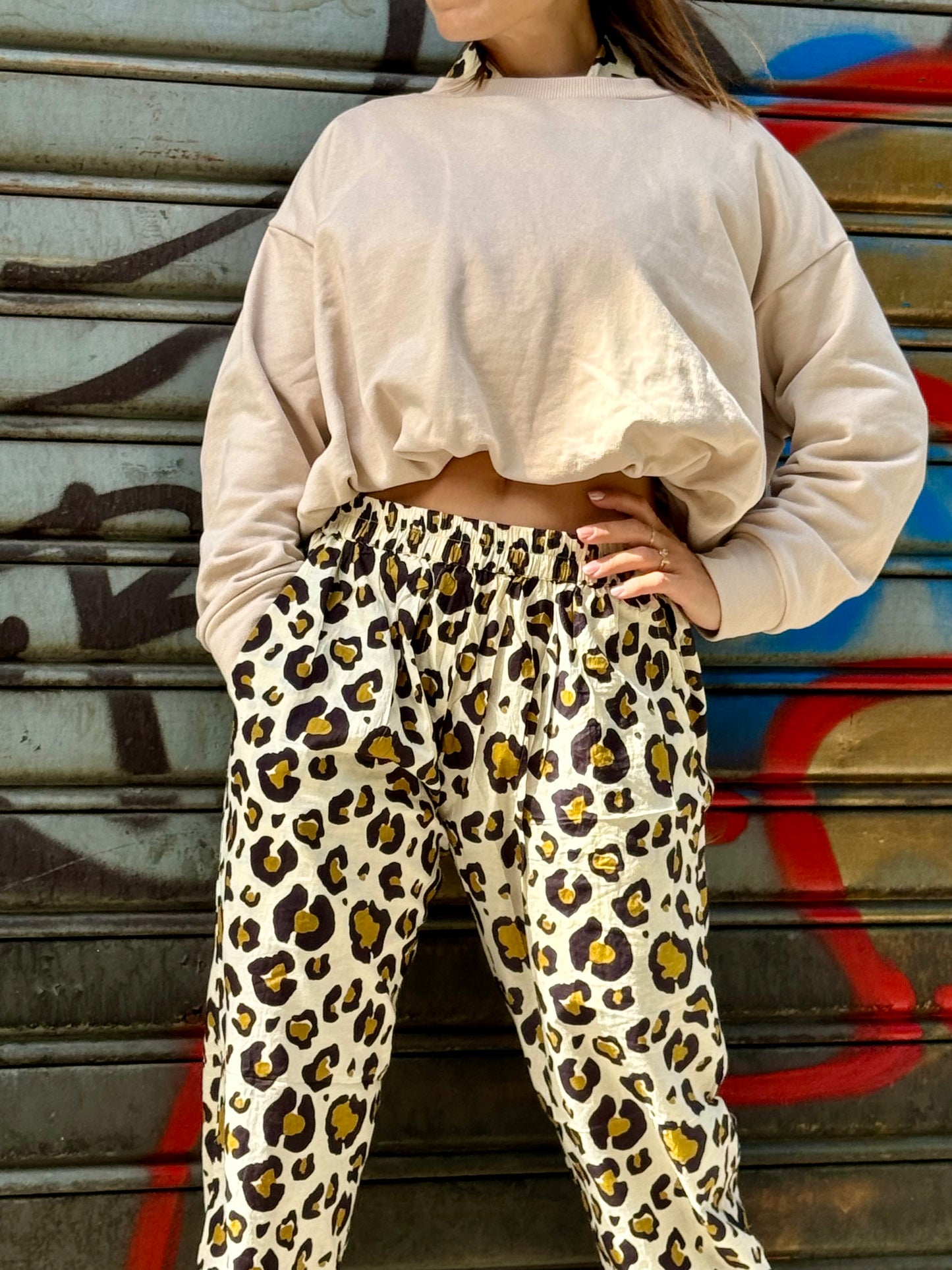 Pantaloni Leopardati