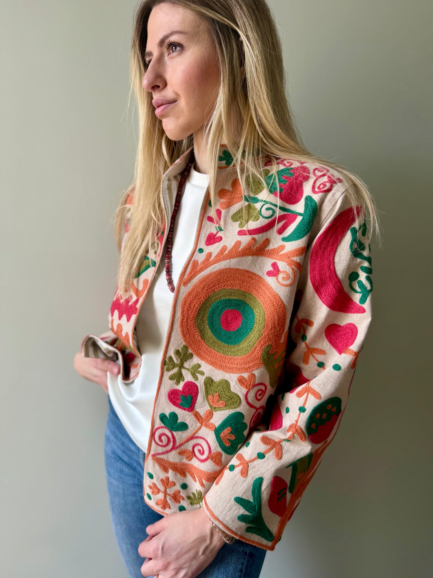 Cotton Boho Jacket Embroidered