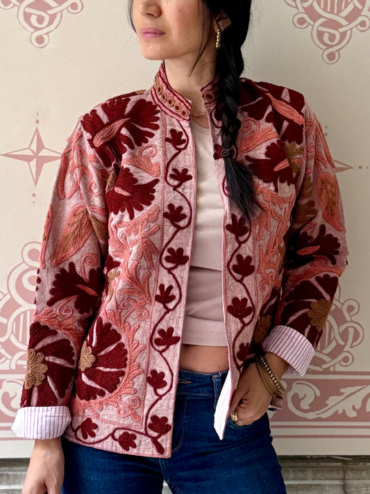 Cotton Suzani Jacket Embroidered Reversible