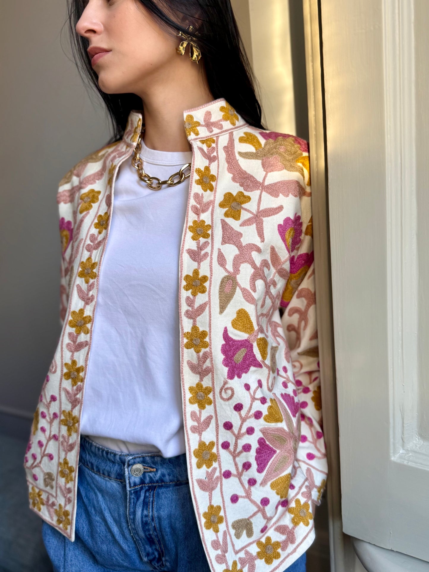 Cotton Boho Jacket Embroidered