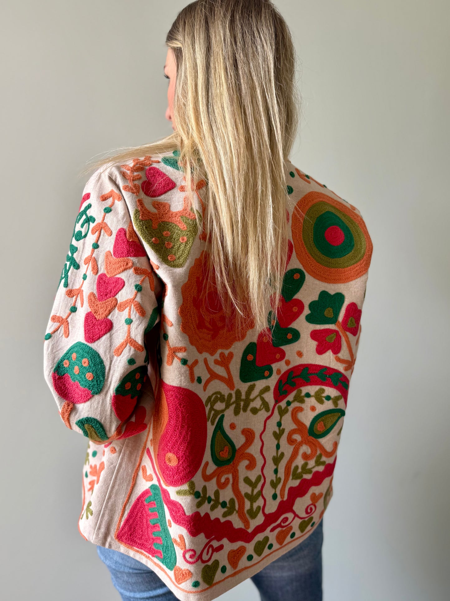 Cotton Boho Jacket Embroidered