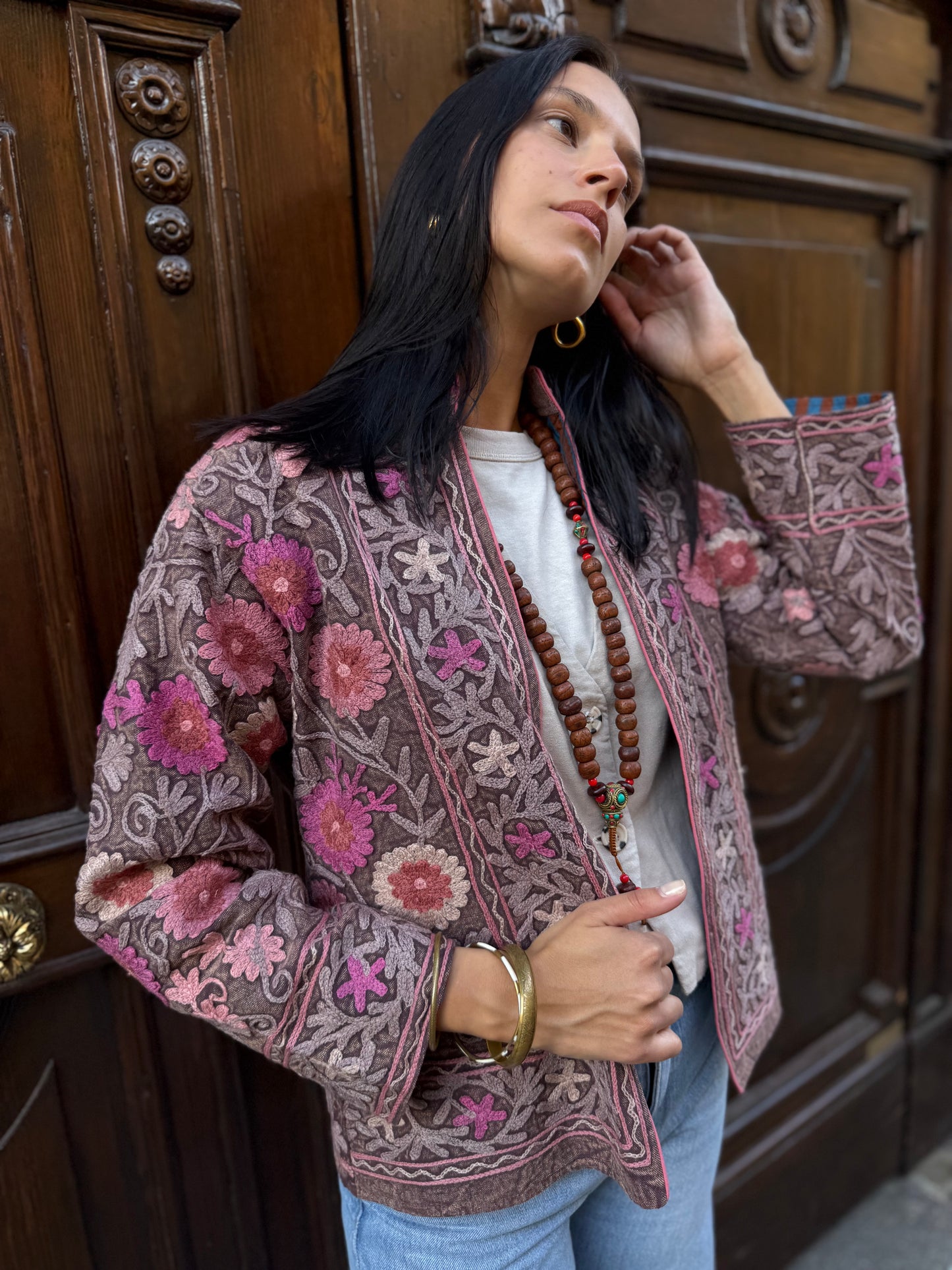Cotton Suzani Jacket Embroidered