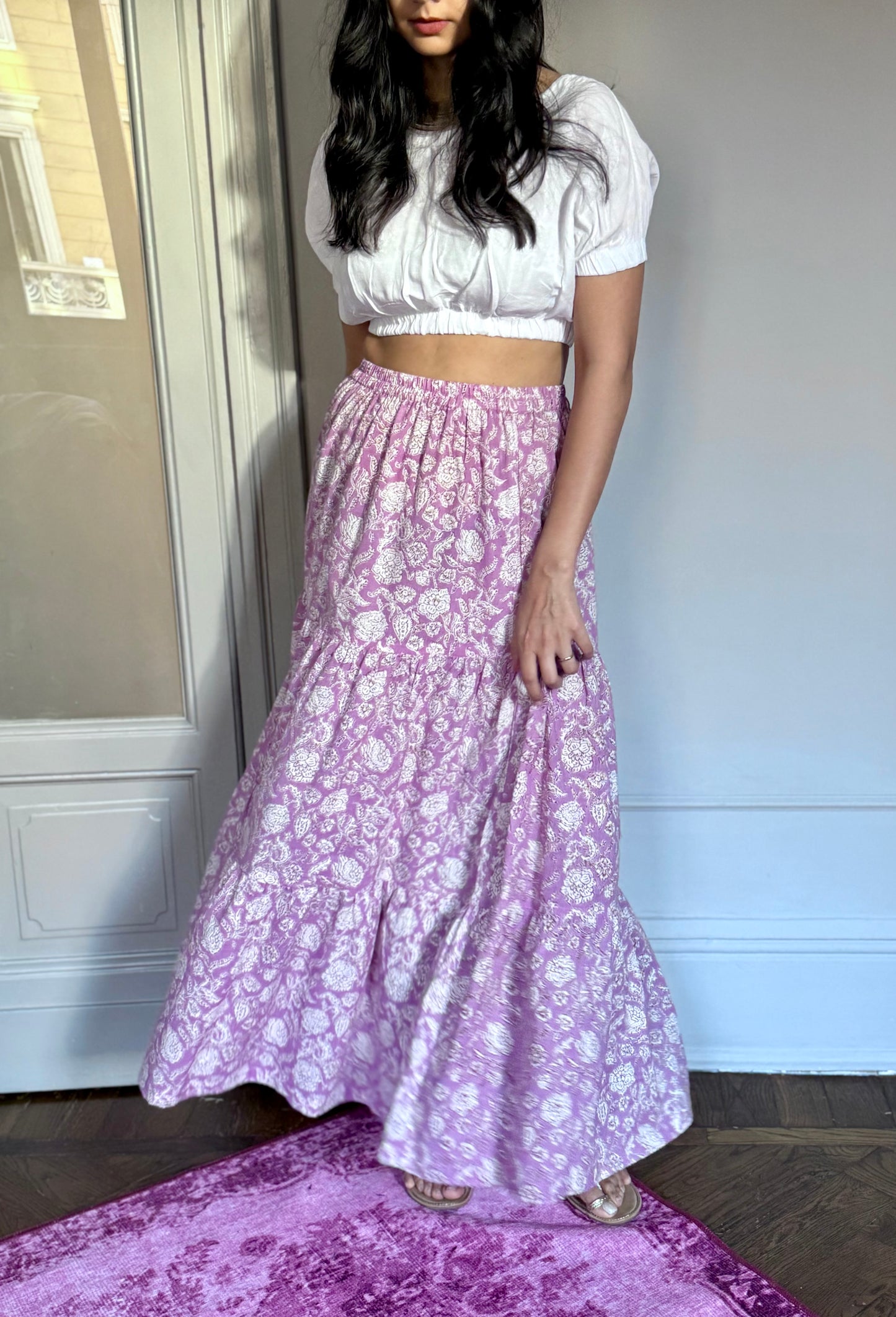 Divina Long Flounced Skirt
