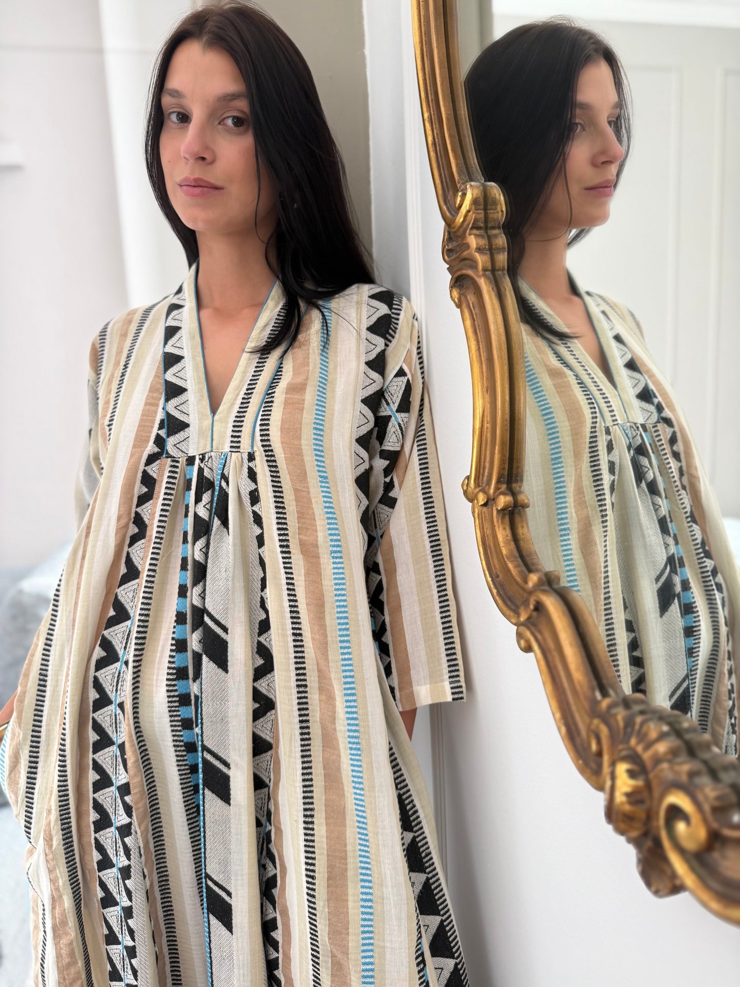Eve Long dress in Jacquard fabric