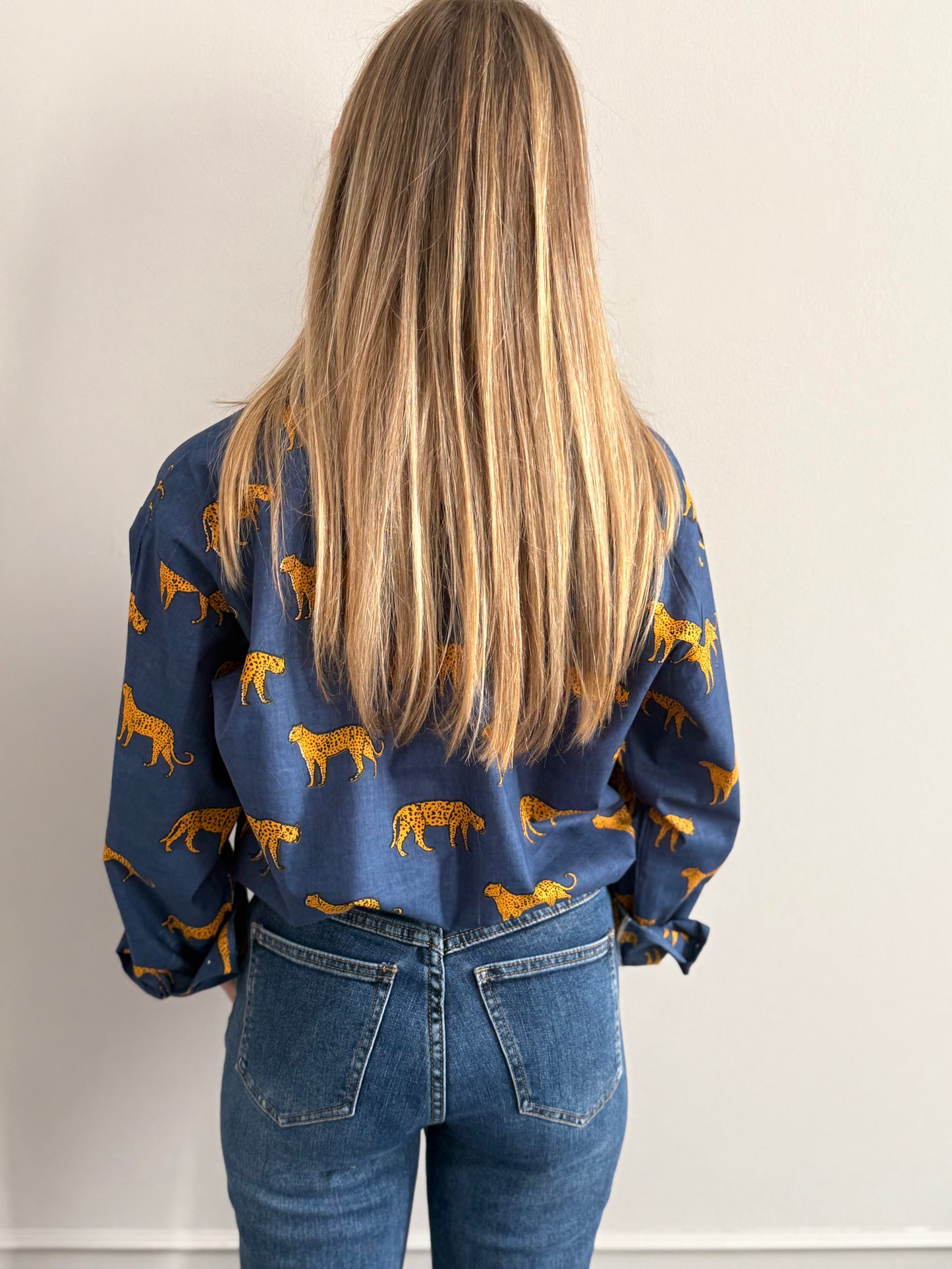 Cotton Shirt - Leopard Denim