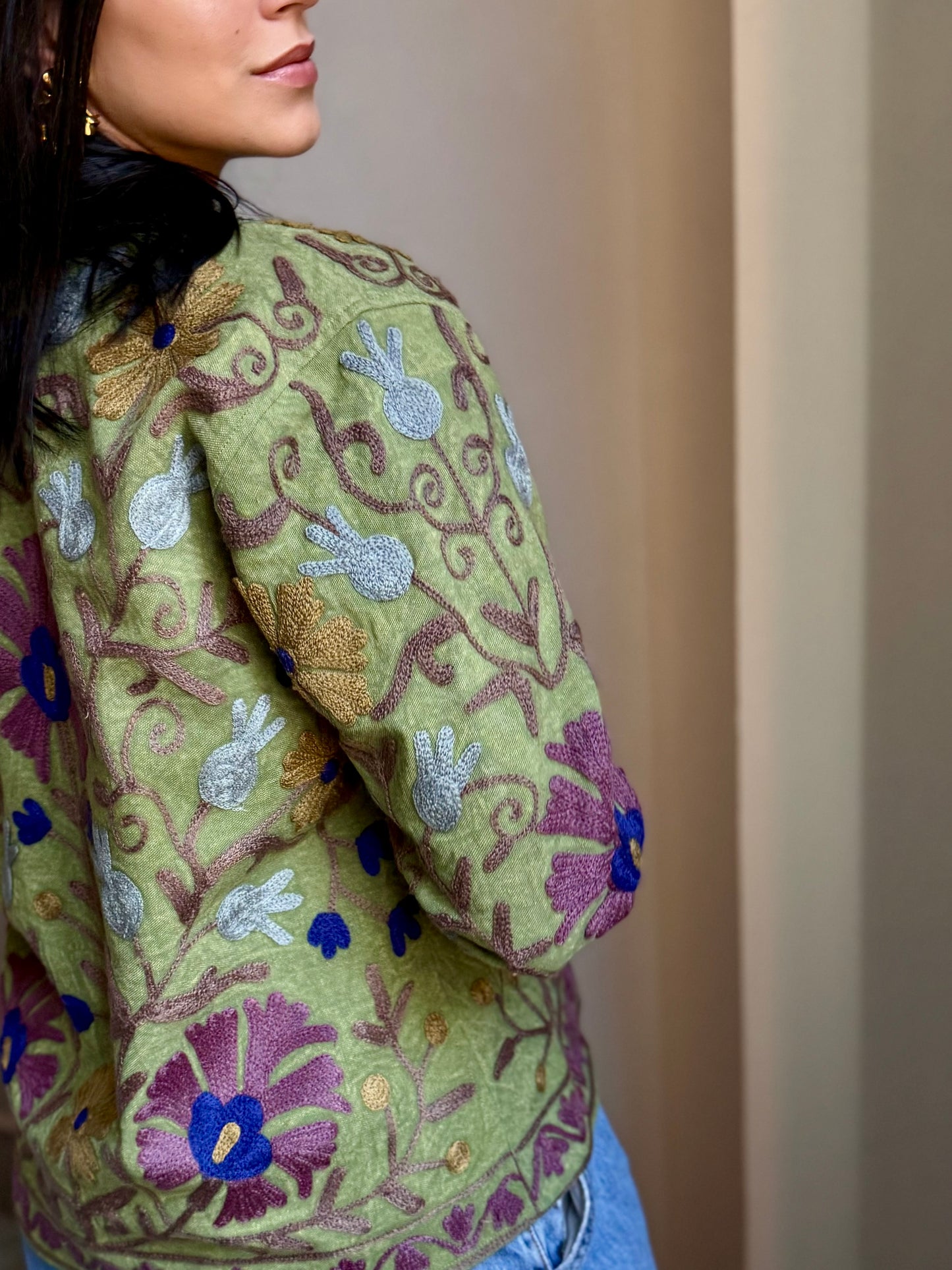 Cotton Suzani Jacket Embroidered
