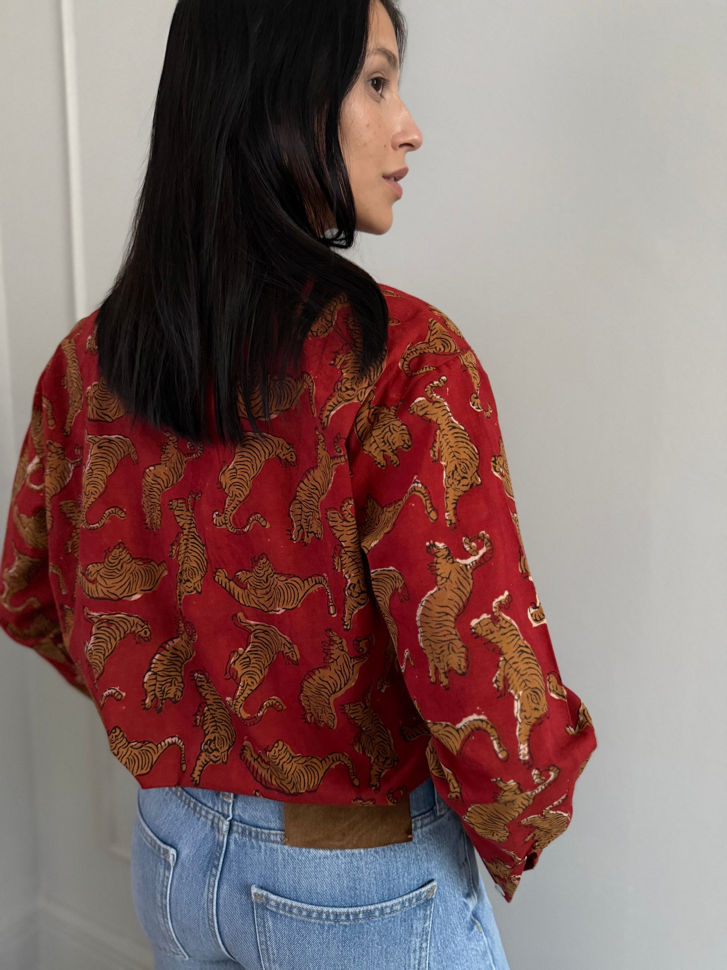 Cotton Shirt - Chinese Tiger Red