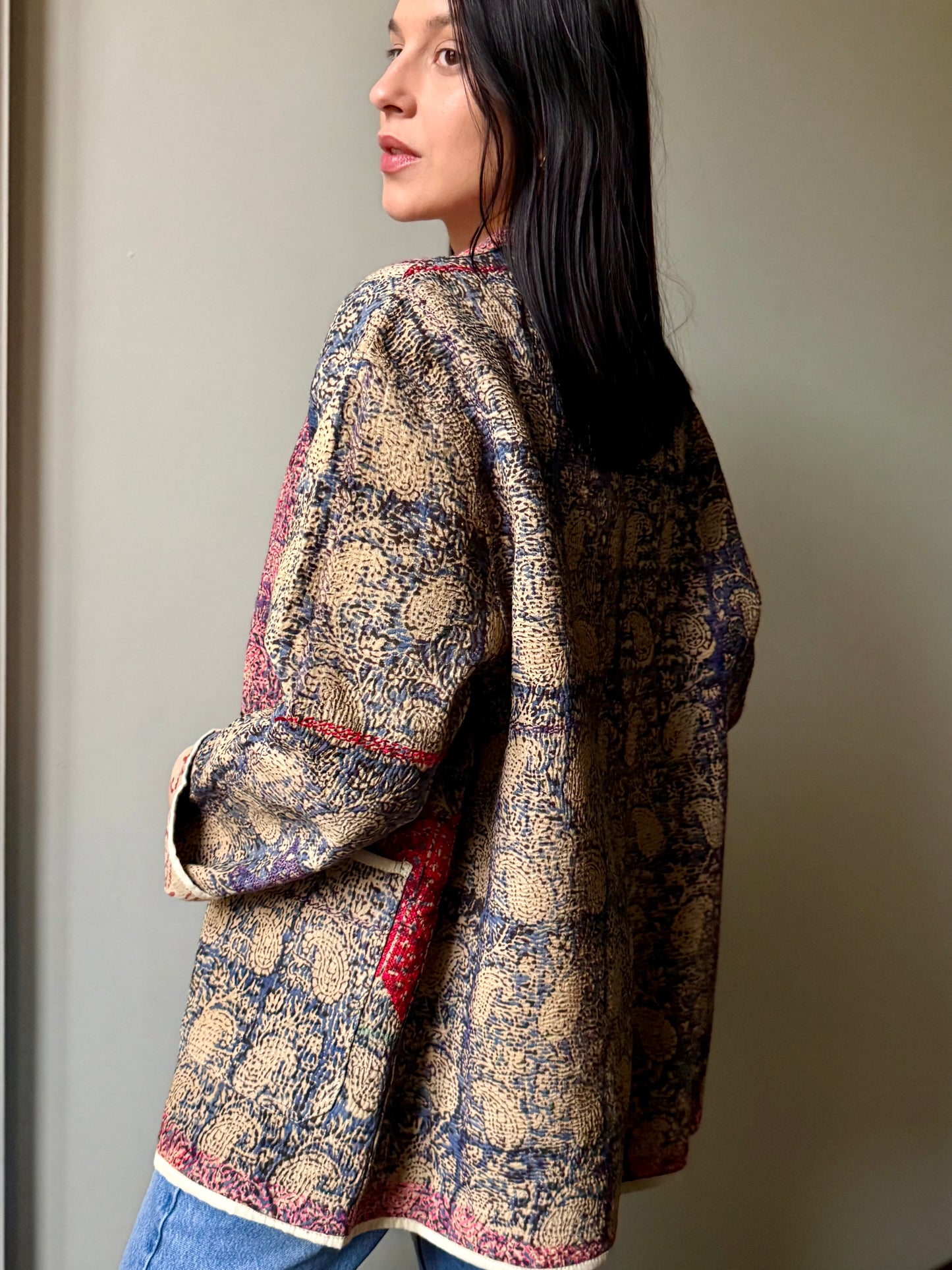 Old Kantha Kimono Jacket